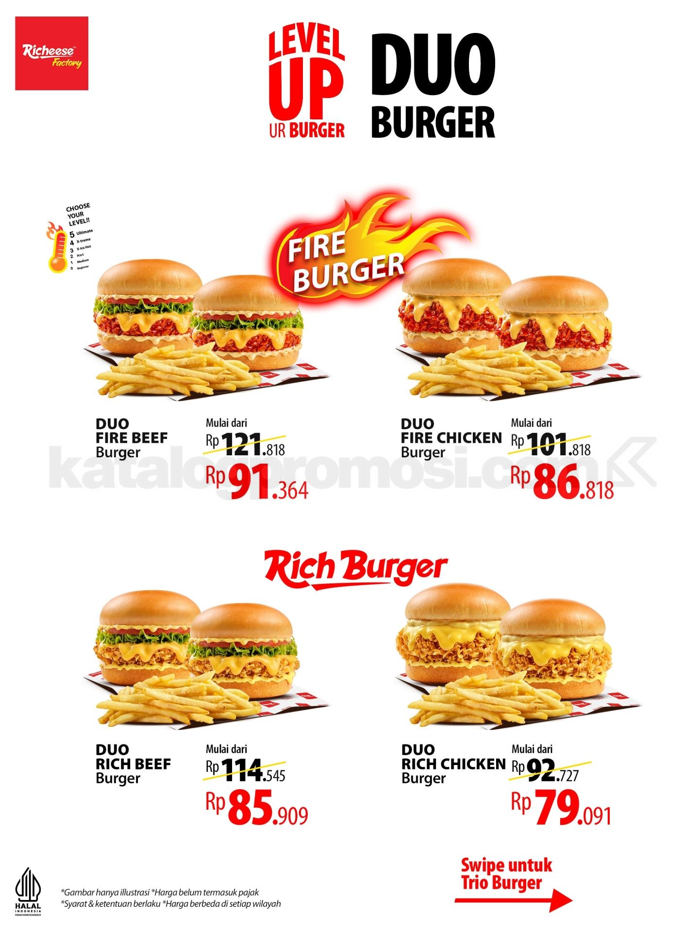 Promo Richeese Factory Spesial Burger Mulai Rp 79.091