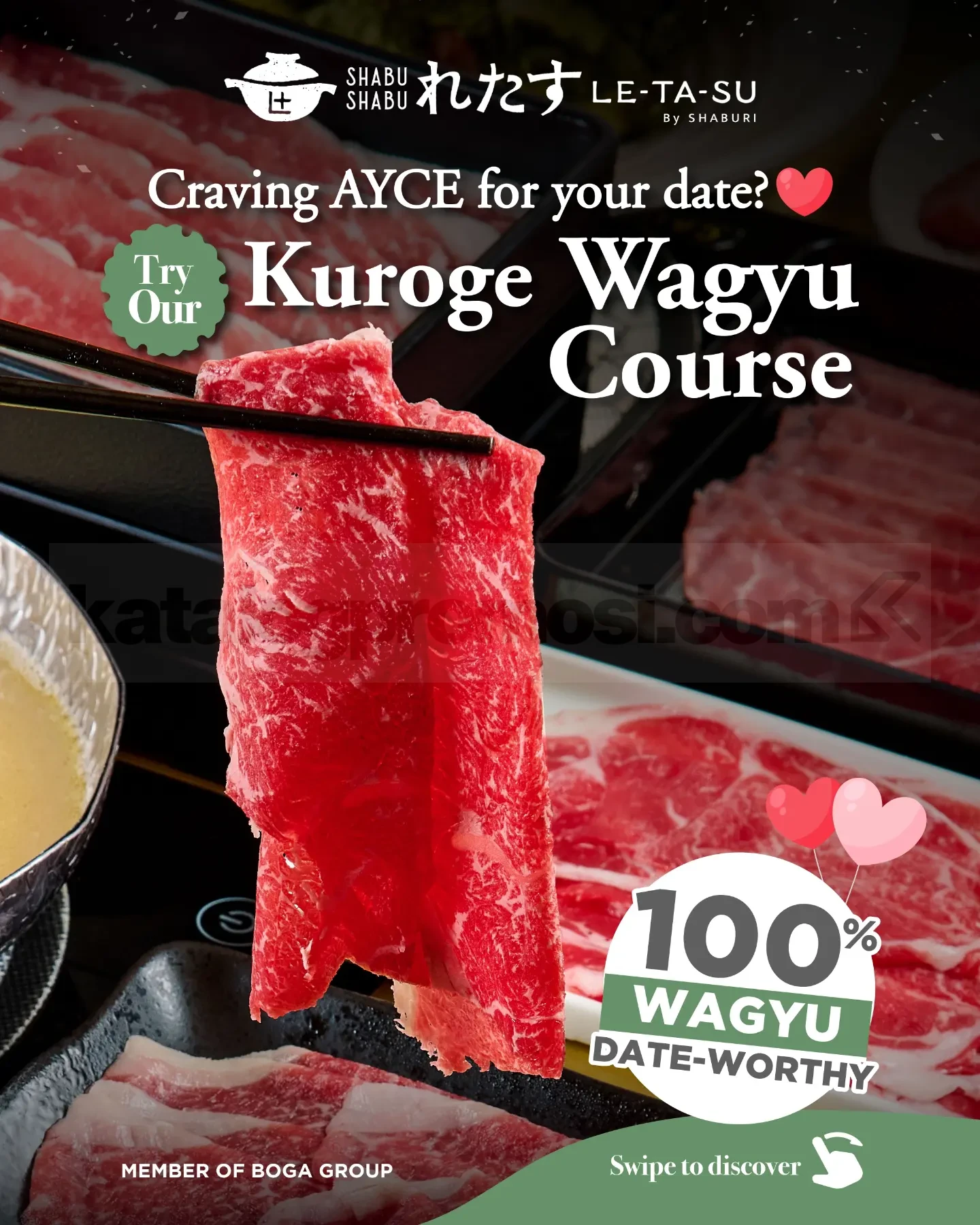 Promo Shabu Shabu Letasu Kuroge Wagyu Course Mulai Rp758.000
