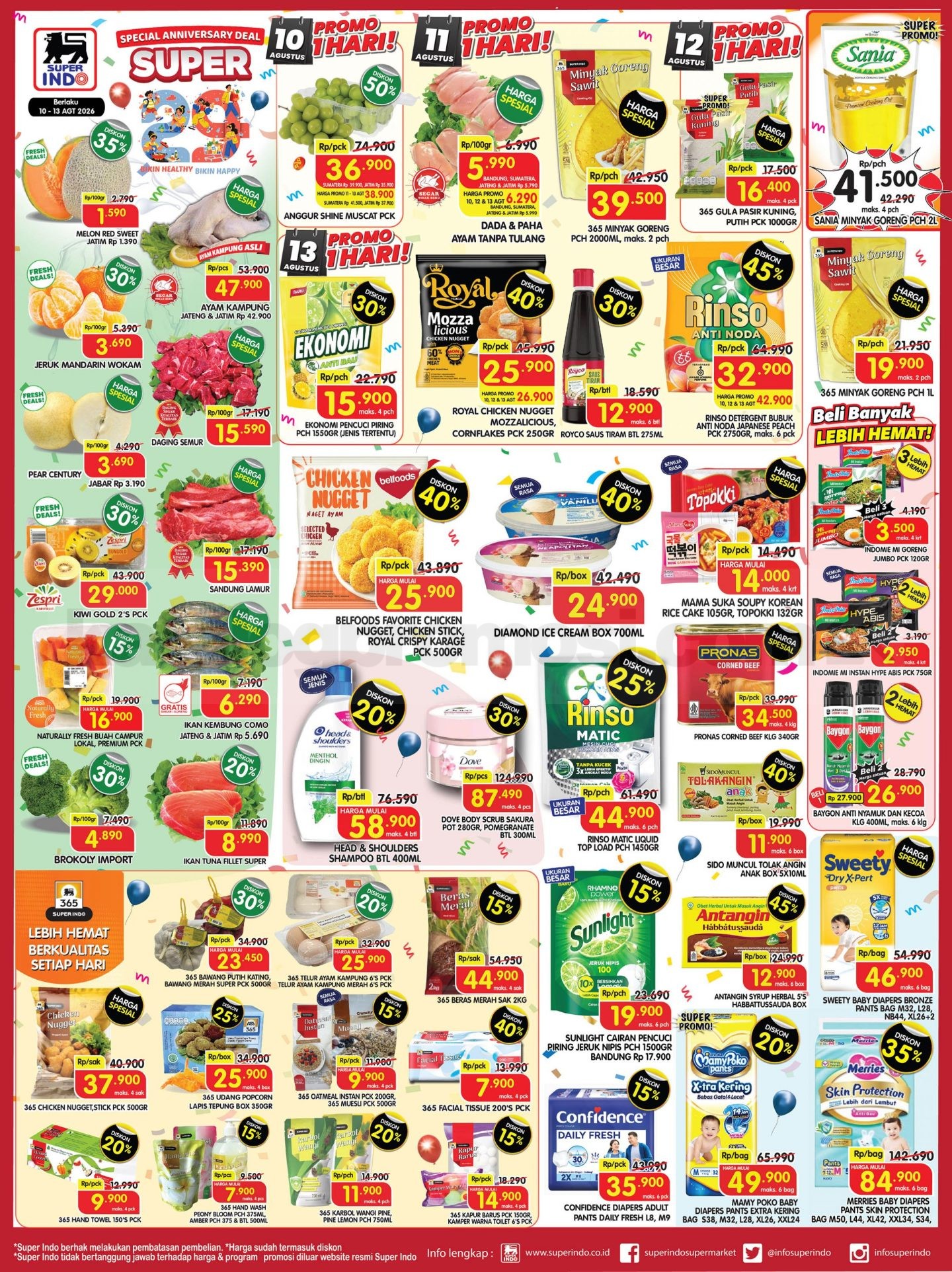 Promo SUPERINDO Weekday 10-13 Agustus 2026