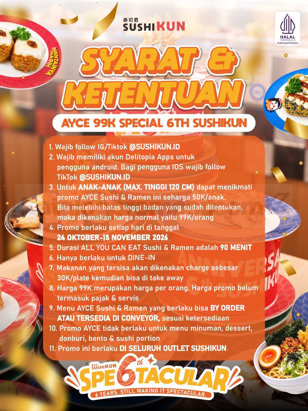Promo SushiKUN All You Can Eat Sushi & Ramen Rp99.000 Promo SushiKUN All You Can Eat Sushi & Ramen Rp99.000 1