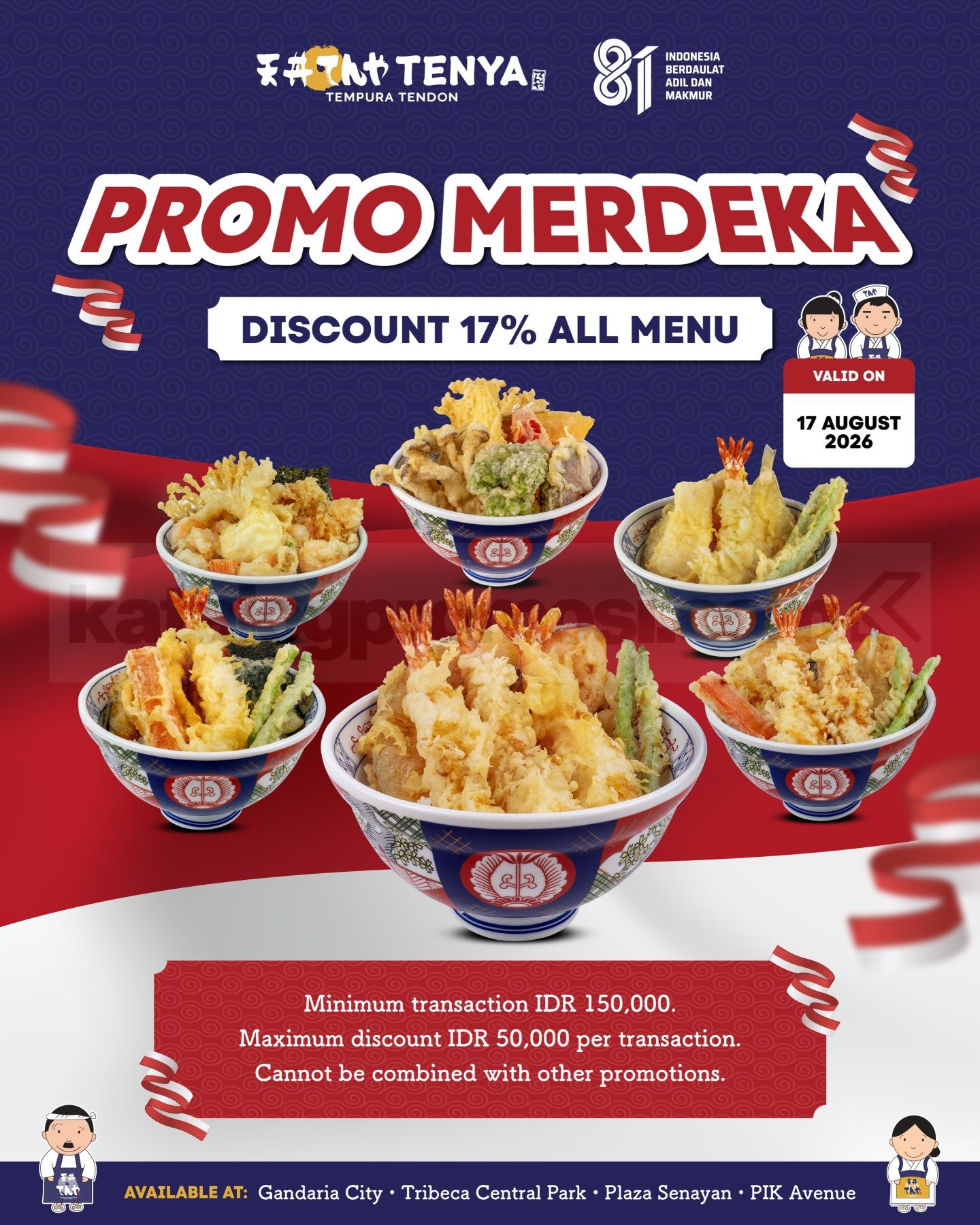 Promo Tenya Merdeka Diskon 17% Semua Menu