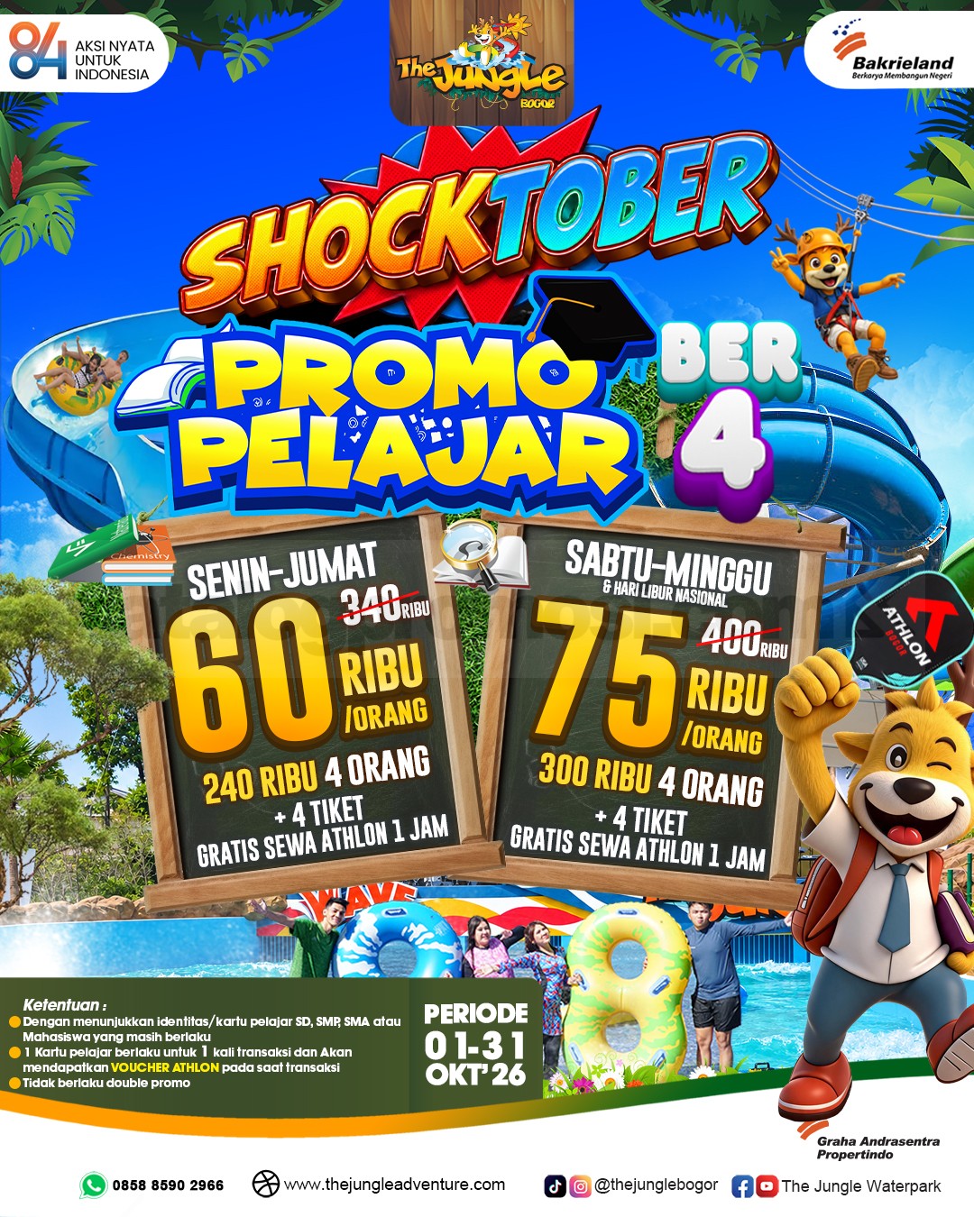 Promo The Jungle Pelajar Ber4 Tiket Mulai Rp60.000 Promo The Jungle Pelajar Ber4 Tiket Mulai Rp60.000 Oktober 2026