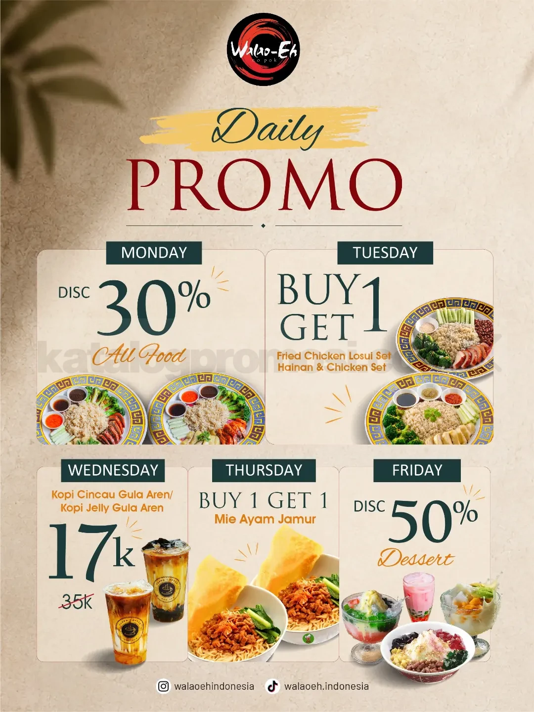Promo Walao-Eh Daily Deals Diskon hingga 50% Promo Walao-Eh Daily Deals Diskon hingga 50% dengan deal berbeda setiap weekday