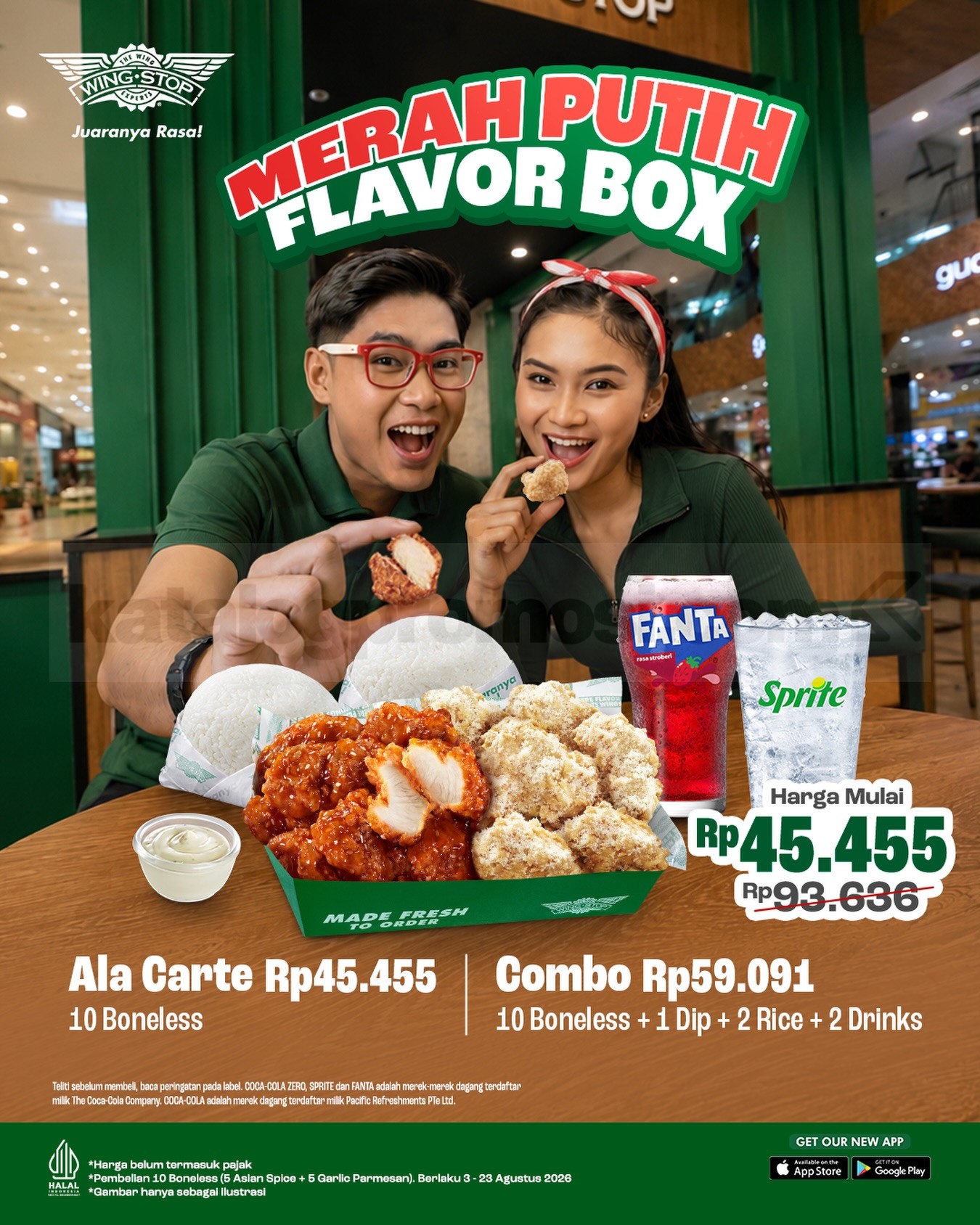 Promo Wingstop Merah Putih Flavor Box Mulai Rp45.455