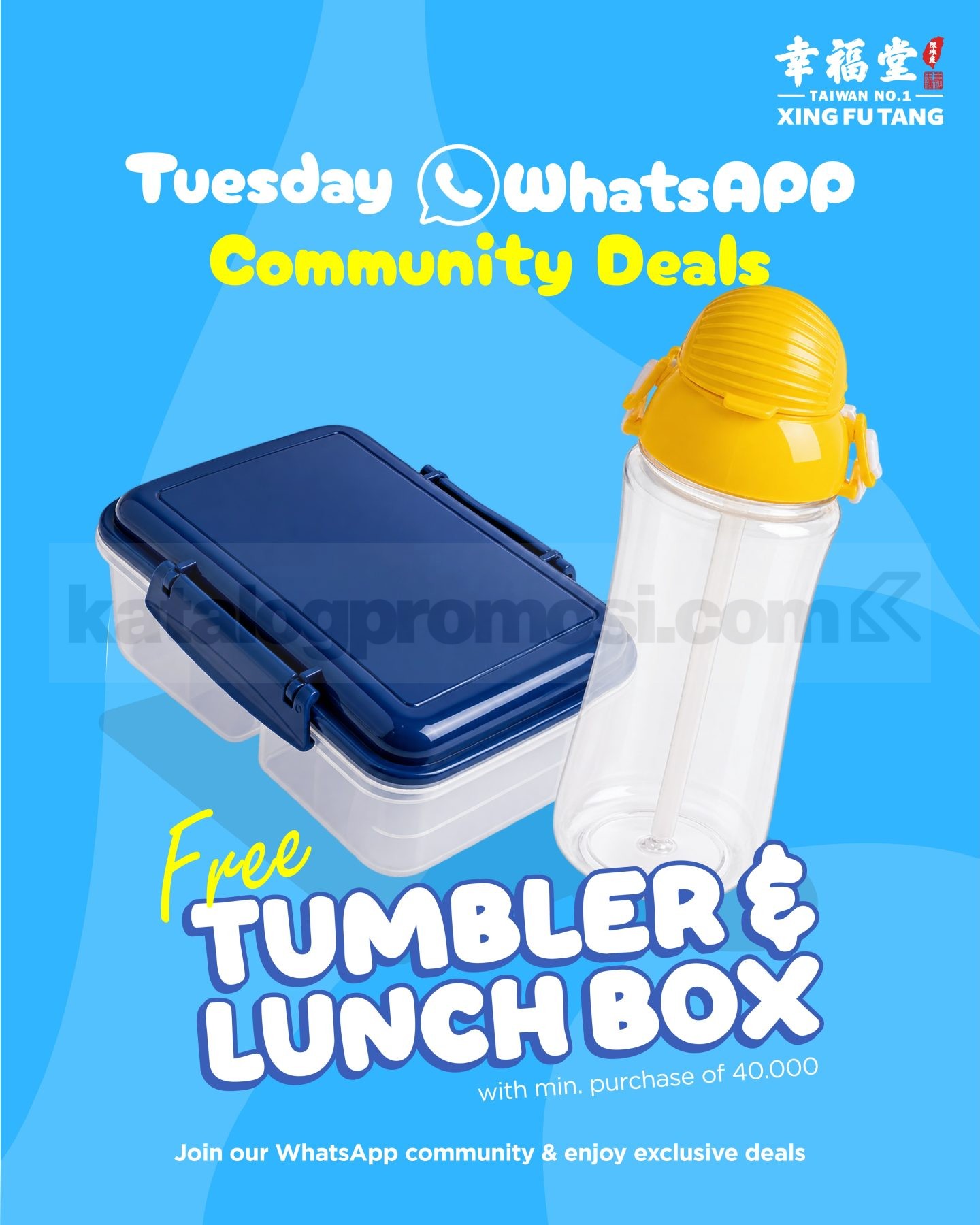 Promo Xing Fu Tang Gratis Tumbler & Lunchbox Promo Xing Fu Tang Gratis Tumbler & Lunchbox untuk member WhatsApp Community di Medan