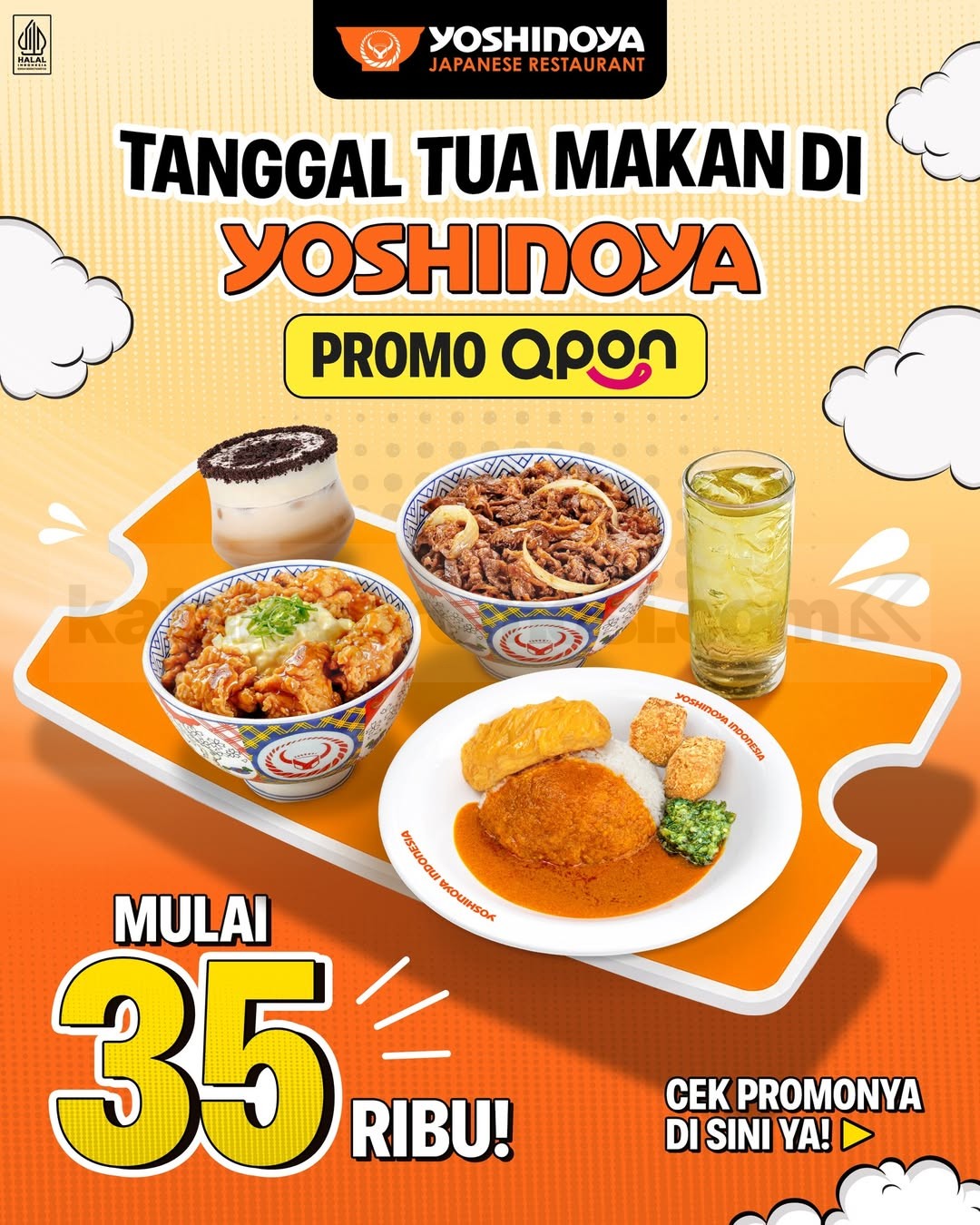 Promo Yoshinoya QPON Menu Favorit Mulai Rp35.000 Promo Yoshinoya QPON Menu Favorit Mulai Rp35.000 dengan berbagai pilihan menu dan paket