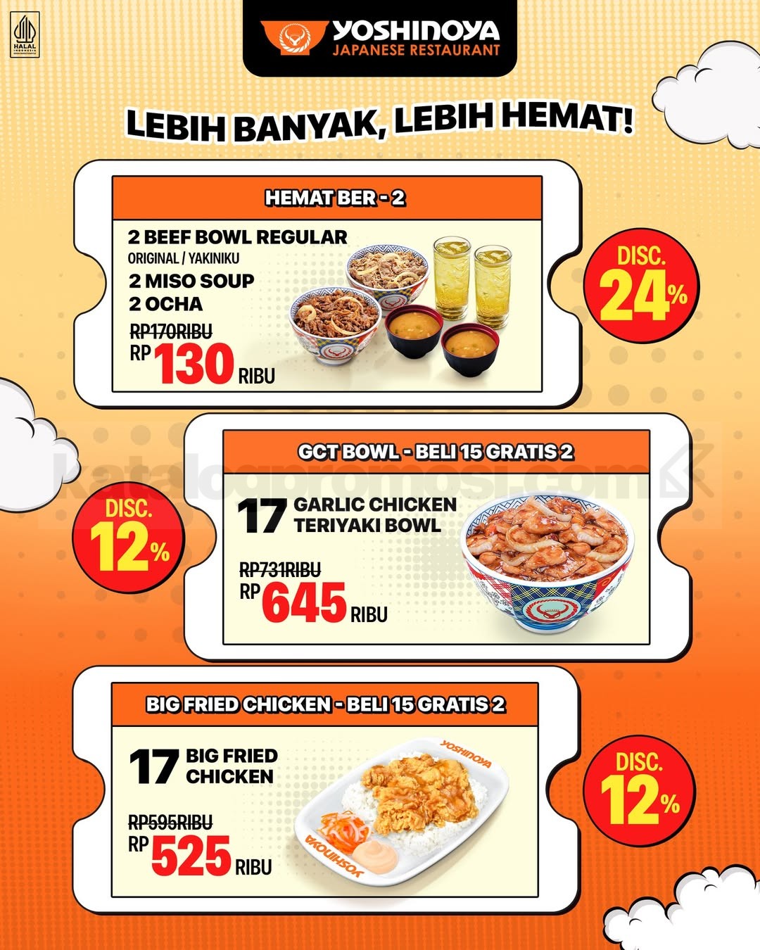 Promo Yoshinoya QPON Menu Favorit Mulai Rp35.000 Promo Yoshinoya QPON Menu Favorit Mulai Rp35.000 3