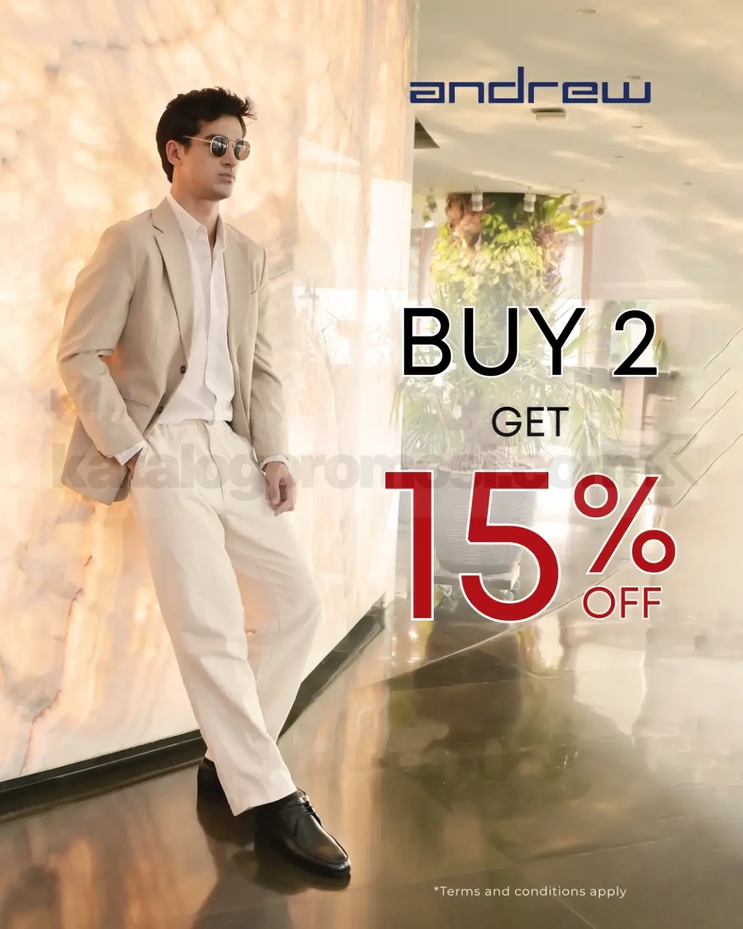 Promo Andrew Shoes Buy 2 Diskon 15% Promo Andrew Shoes Buy 2 diskon 15% berlaku 5–15 Oktober 2026