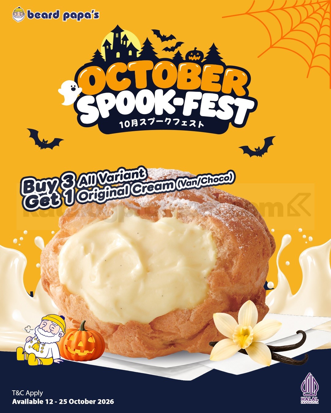 Promo Beard Papa’s October Special Buy 3 Get 1 Free