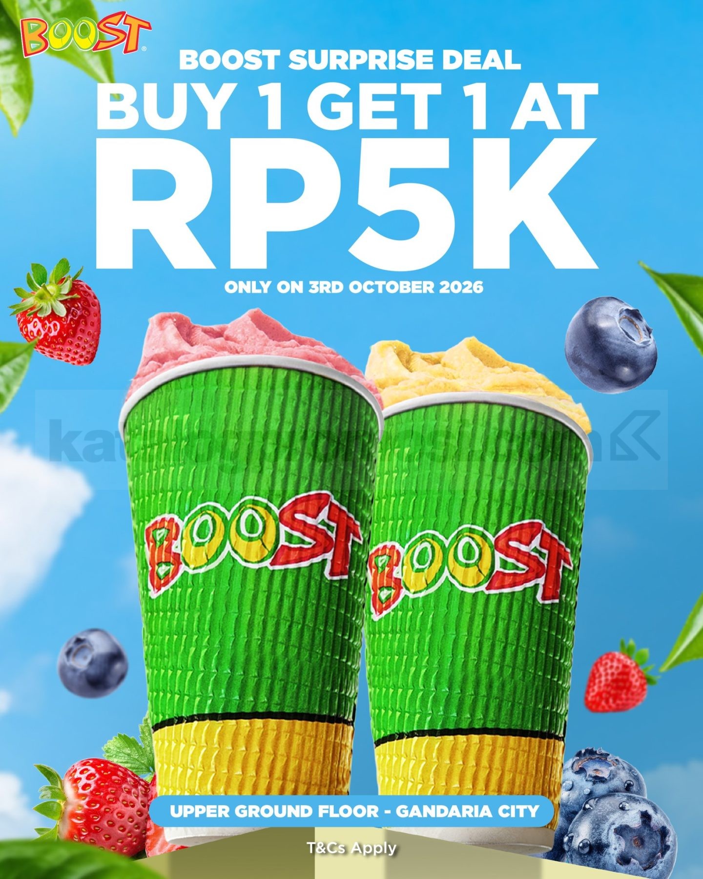 Promo Boost Juice Surprise Deal Buy 1 Get 1 Free Promo Boost Juice Surprise Deal Buy 1 Get 1 Free di Gandaria City