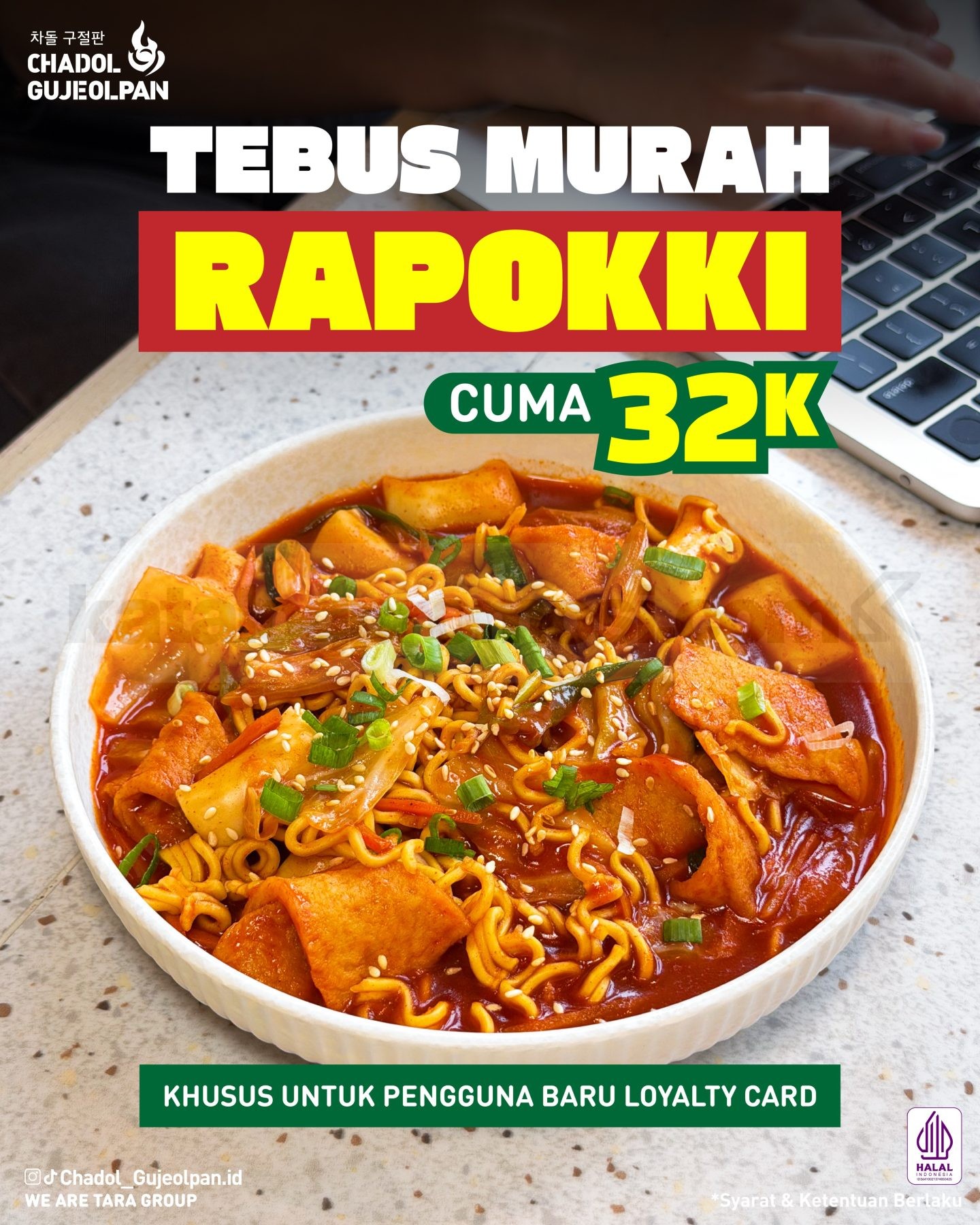 Promo Chadol Gujeolpan Tebus Murah Rapokki Rp30 Ribuan Promo Chadol Gujeolpan tebus murah Rapokki Rp30 ribuan dan double stickers untuk pembelian Chadol Signature selama Oktober 2026.
