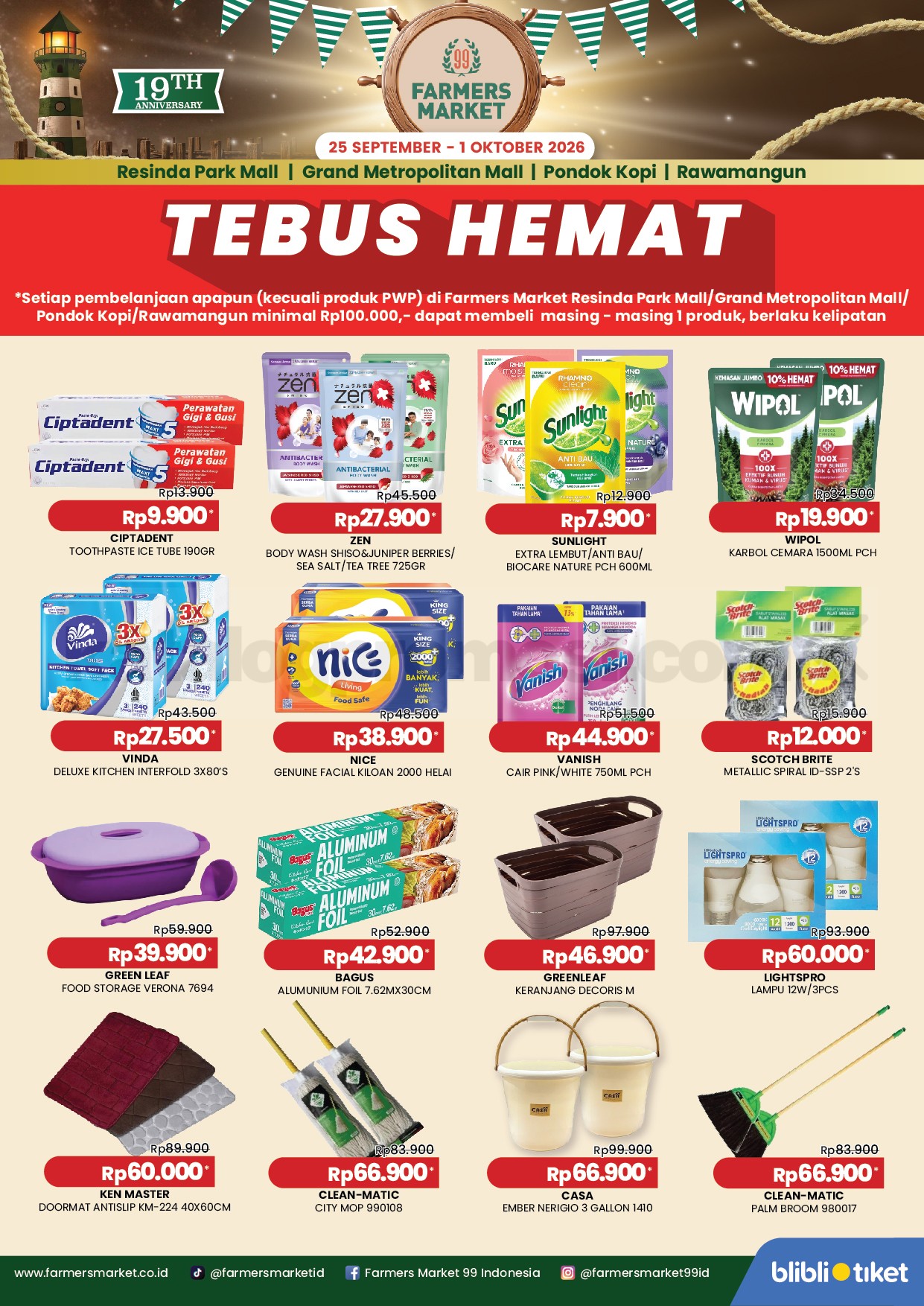 Promo JSM Farmers Market Weekend 25 September - 01 Oktober 2026