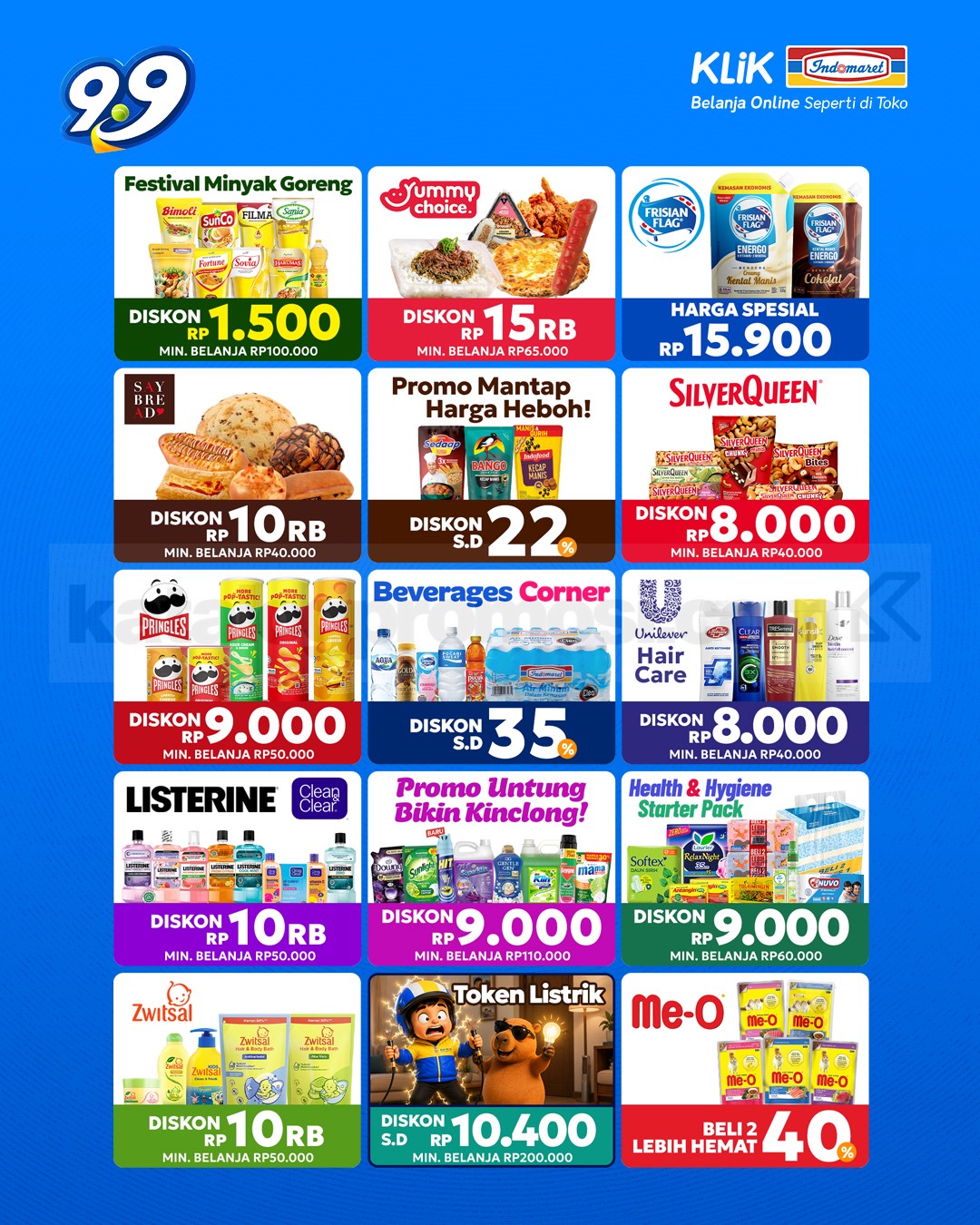 Promo Klik Indomaret 9.9 Double Date Beli 1 Gratis 1