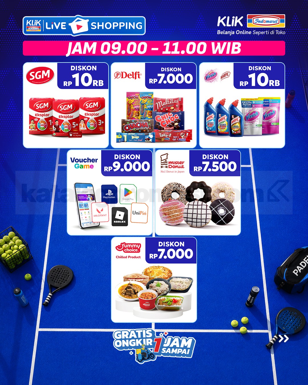 Promo Klik Indomaret 9.9 Double Date Beli 1 Gratis 1