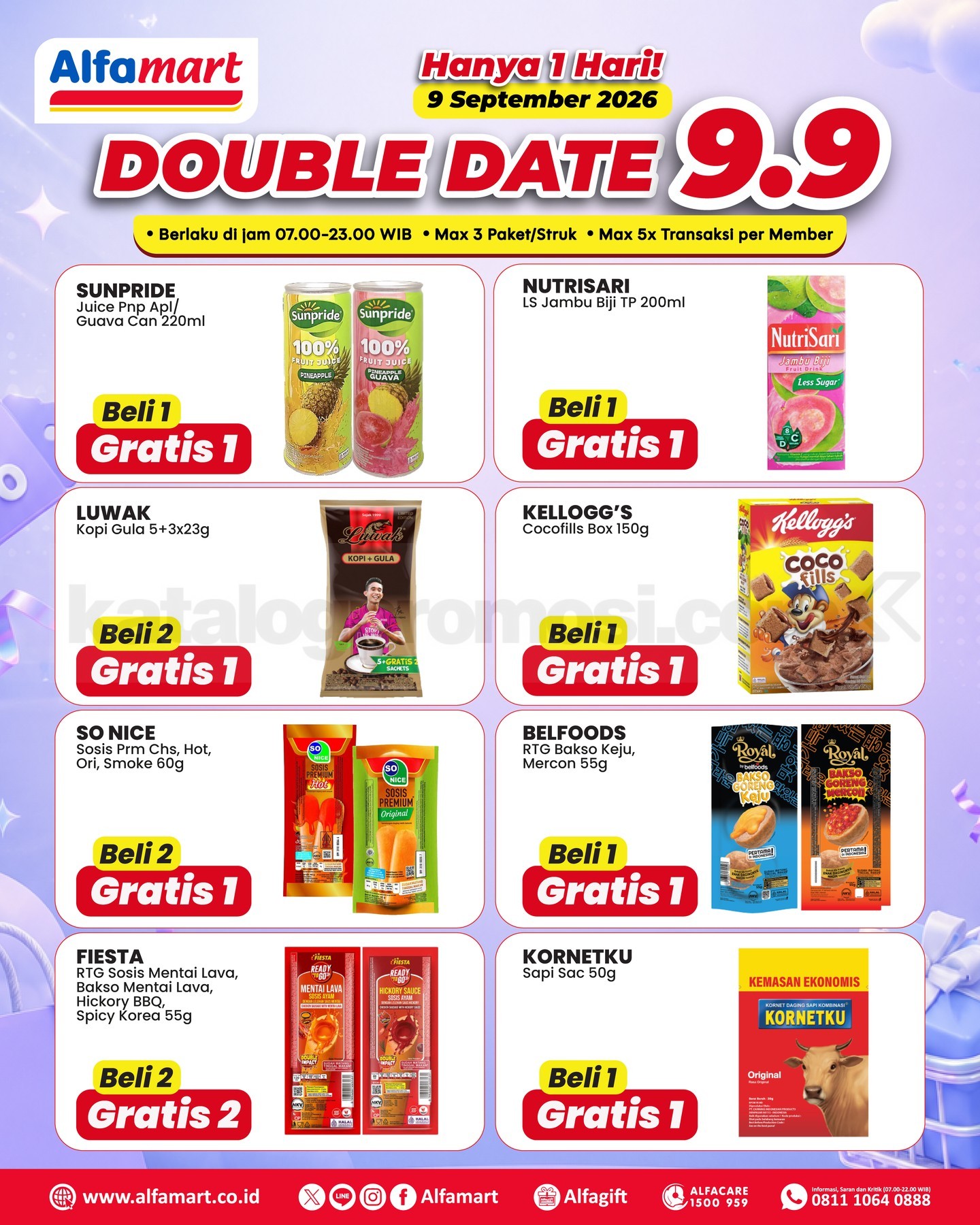 Promo Alfamart 9.9 Double Date Sale Beli 1 Gratis 1