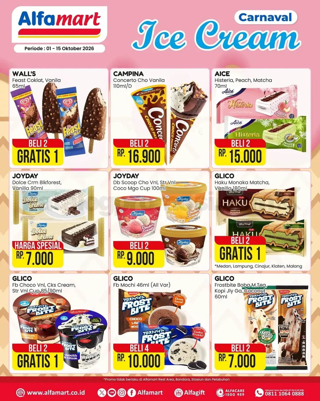 Promo Alfamart Carnaval Ice Cream 01-15 Oktober 2026