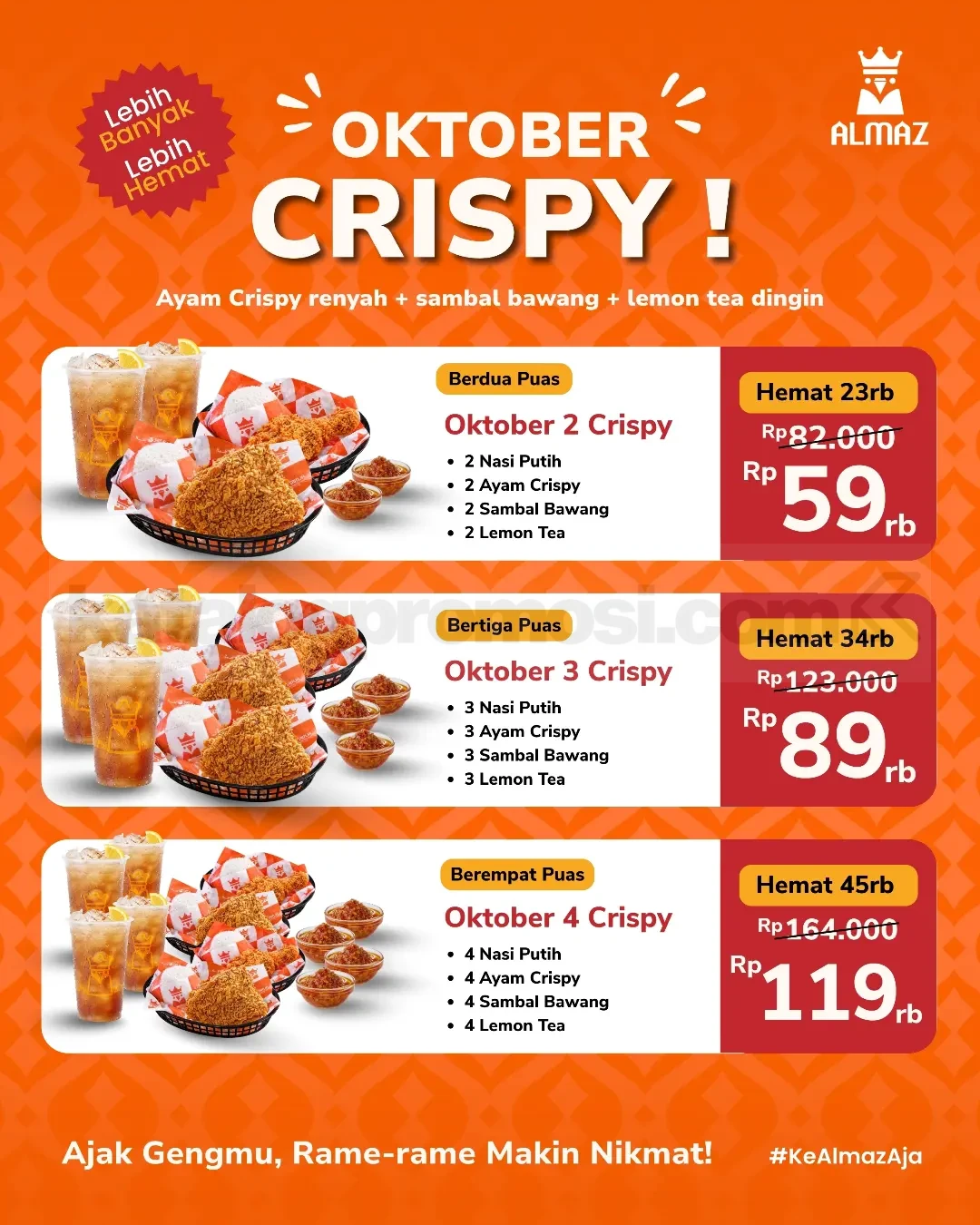 Promo Almaz Paket Oktober Crispy Mulai Rp59.000