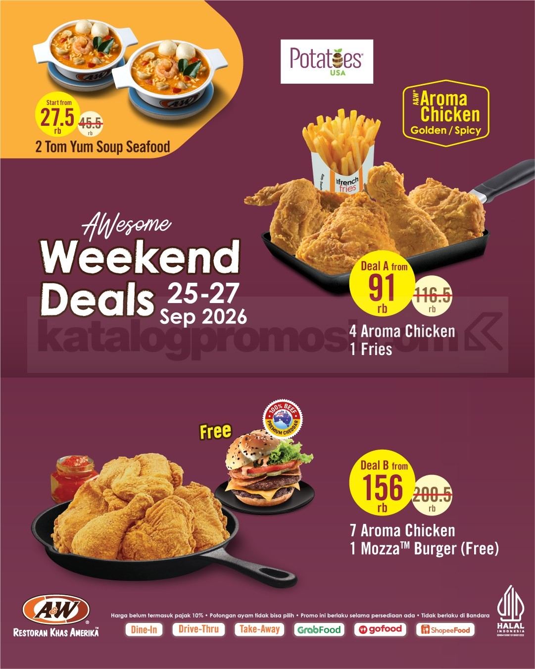 Promo A&W Weekend Deals Paket Mulai Rp27.500