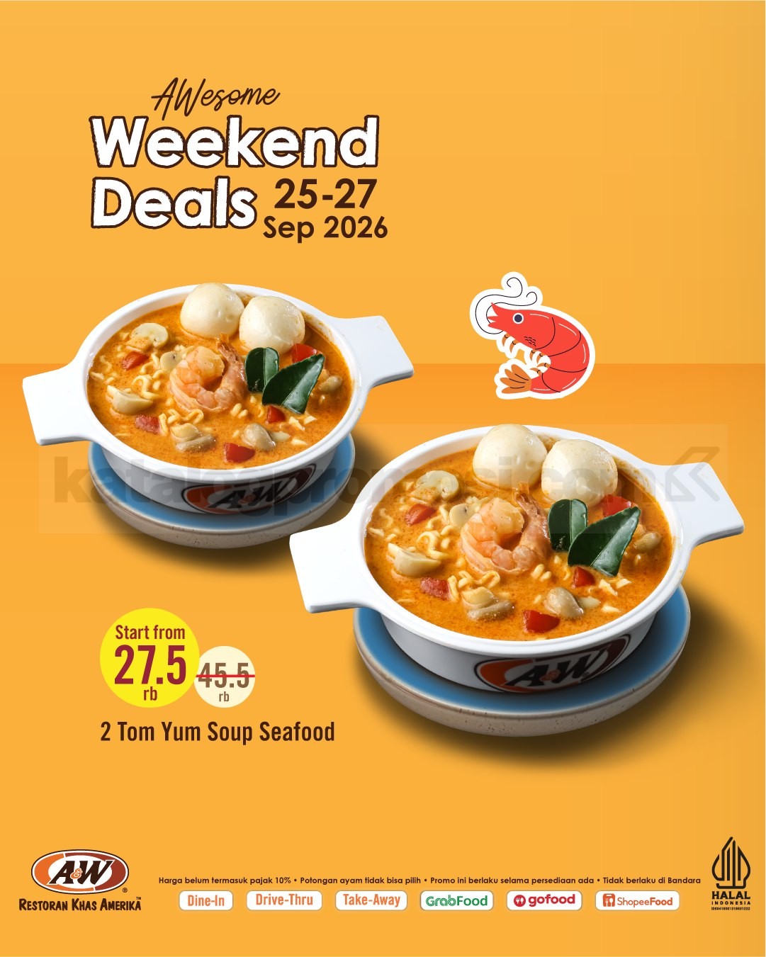 Promo A&W Weekend Deals Paket Mulai Rp27.500
