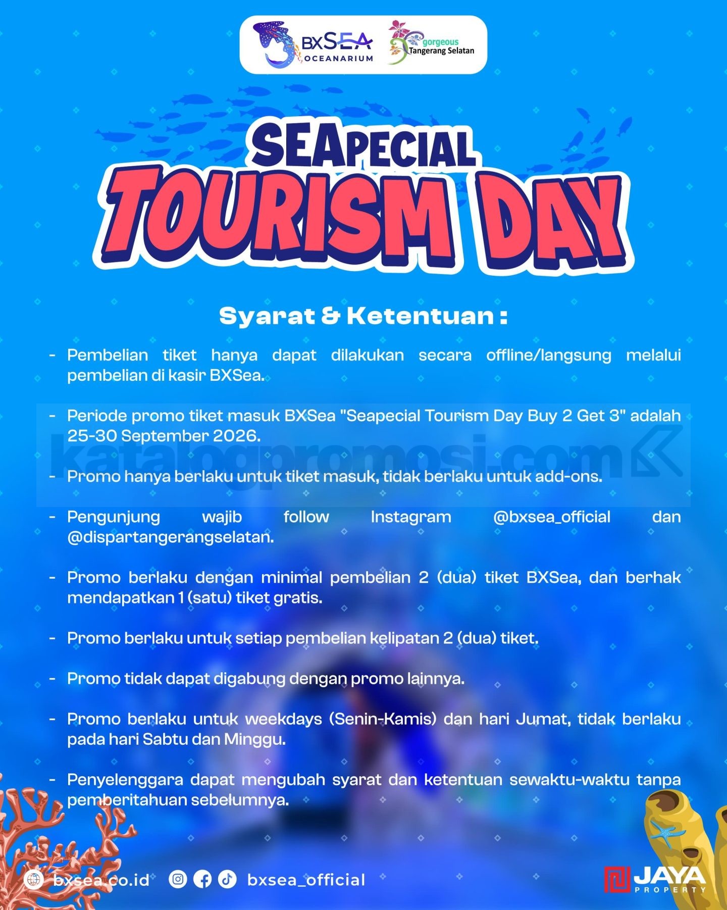 Promo BXSea Seapecial Tourism Day Buy 2 Get 3 Promo BXSea Seapecial Tourism Day Buy 2 Get 3 1
