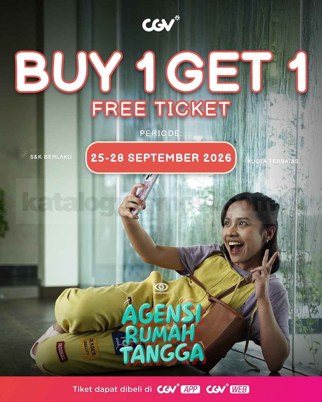 Promo CGV Beli 1 Gratis 1 Tiket Agensi Rumah Tangga
