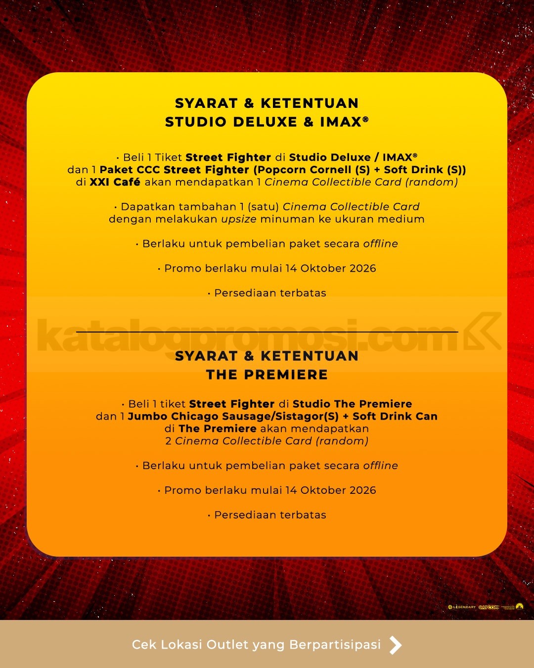 Promo Cinema XXI Nonton Street Fighter Dapat Kartu Koleksi Eksklusif