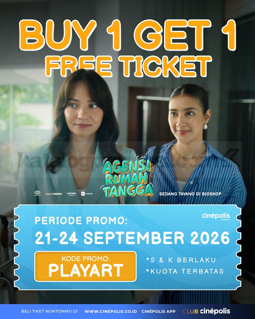 Promo Cinépolis Beli 1 Gratis 1 Tiket Agensi Rumah Tangga Promo Cinépolis Beli 1 Gratis 1 Tiket Agensi Rumah Tangga kode PLAYART