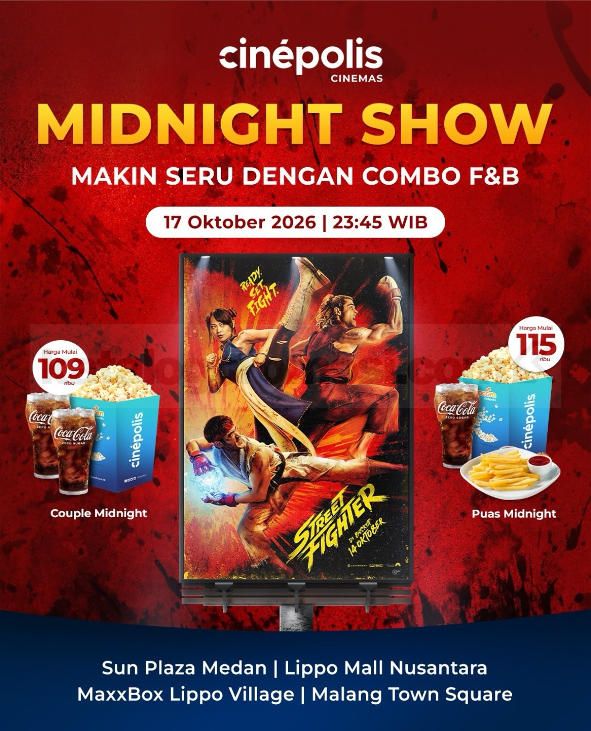 Promo Cinépolis Midnight Show Combo F&B Mulai Rp109.000