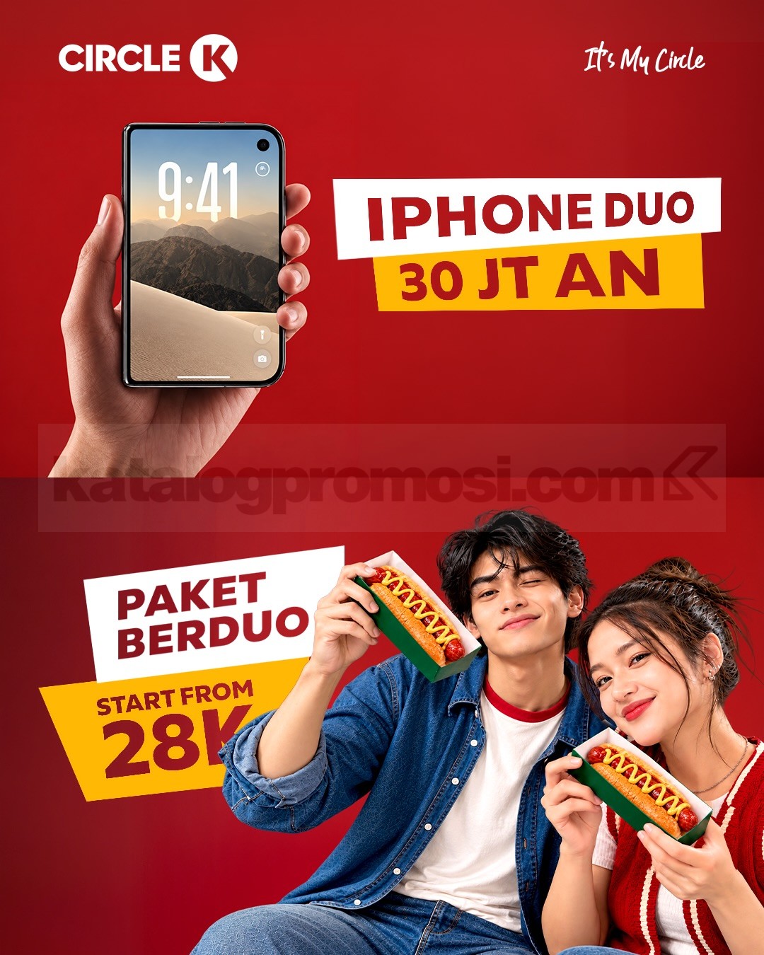 Promo Circle K Combo Duo Mulai Rp20.000 Promo Circle K Combo Duo mulai Rp20.000 untuk paket makanan dan minuman hemat.