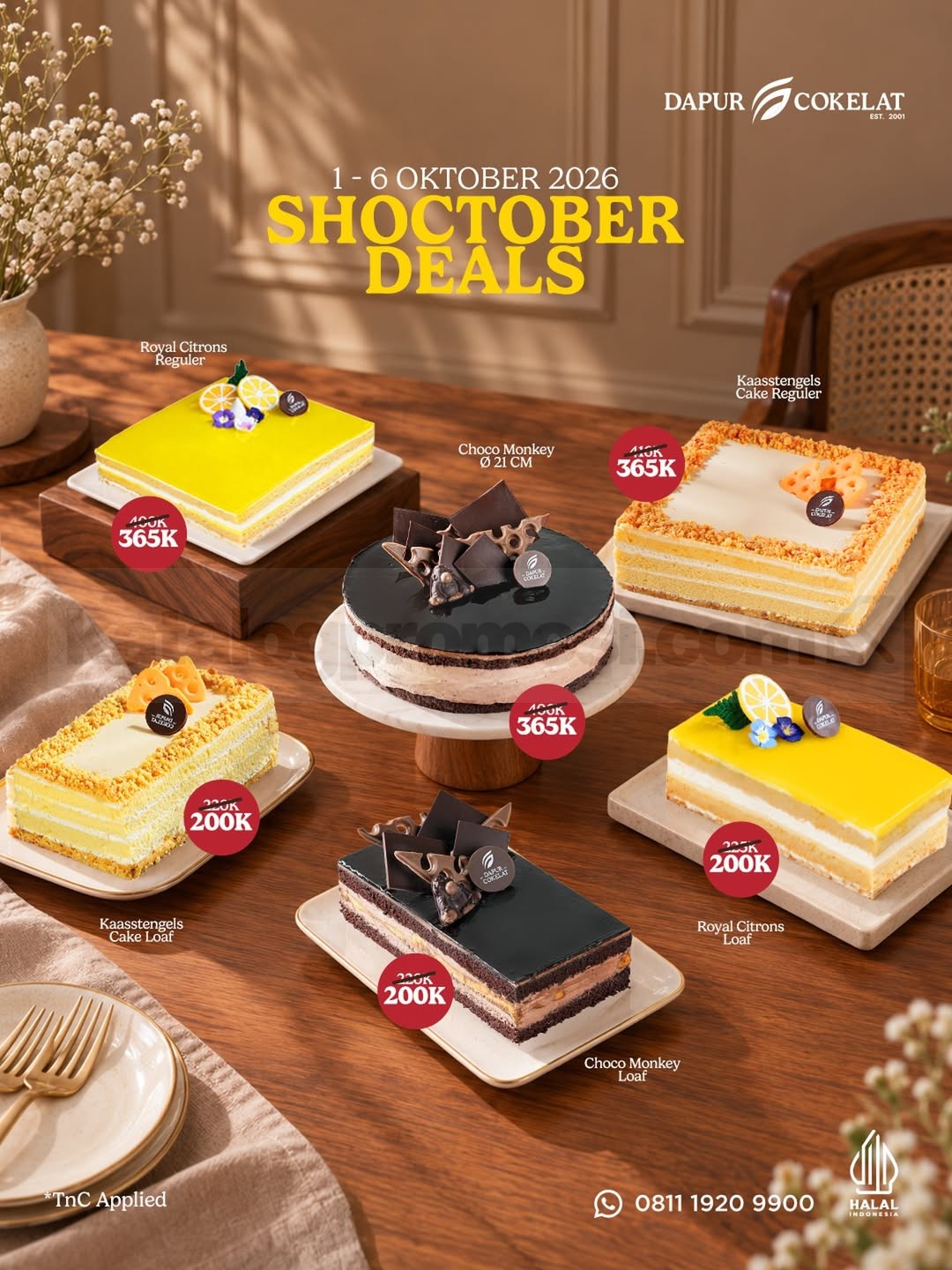 Promo Dapur Cokelat SHOCTOBER DEALS Diskon Hingga 25% Promo Dapur Cokelat SHOCTOBER DEALS diskon hingga 25% untuk Loaf Cake dan Reguler Cake