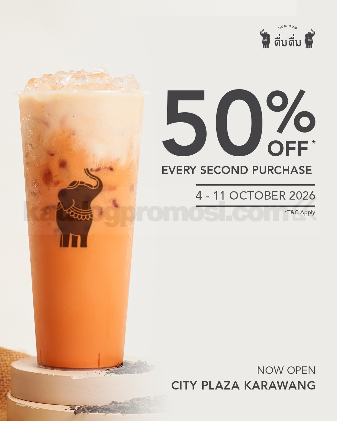 Promo Dum Dum Express Opening Karawang Diskon 50% Promo Dum Dum Express Opening Karawang Diskon 50% pembelian kedua Dum Dum Thai Drinks
