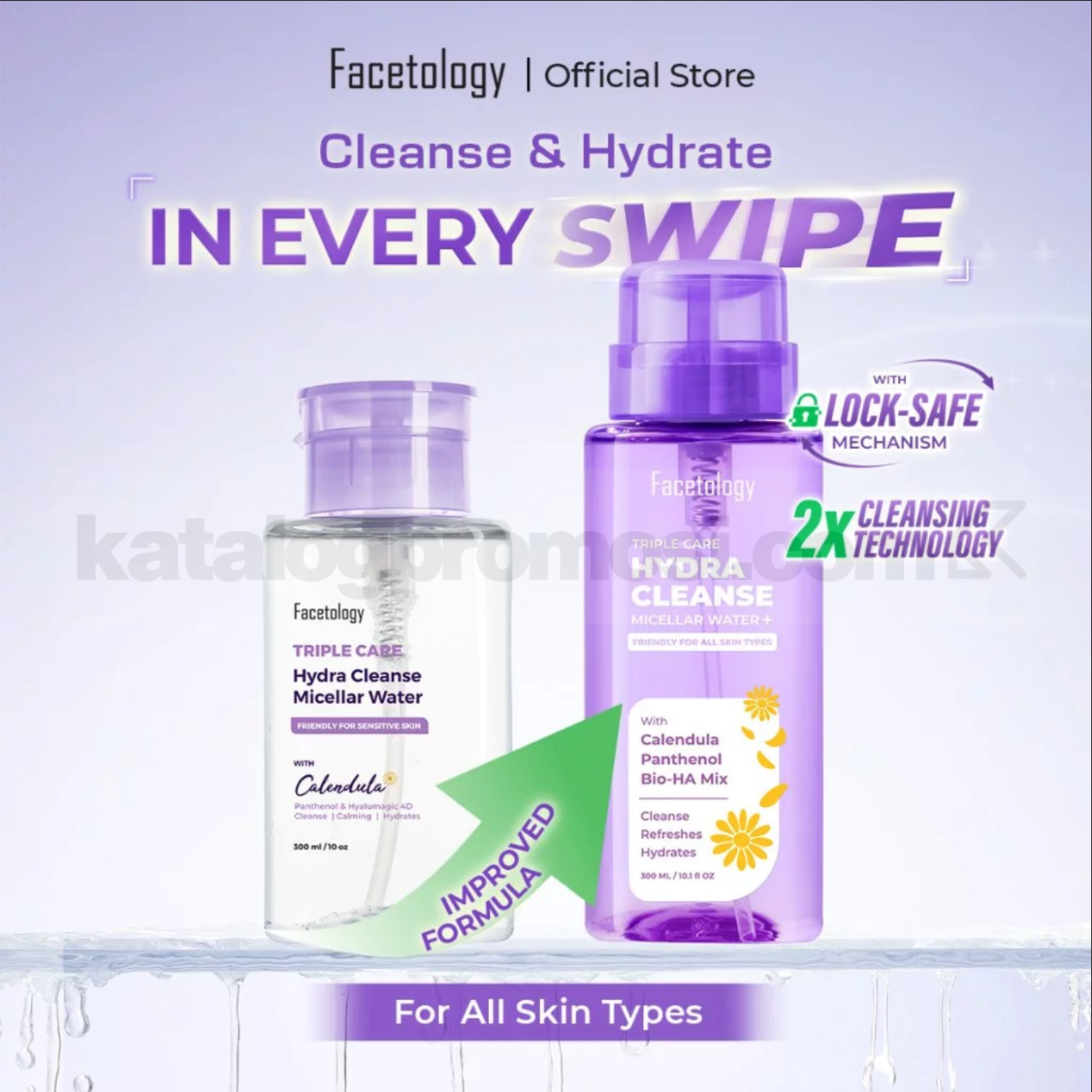 Promo Facetology NEW! Micellar Water Hydra & Acne Calm Promo Facetology NEW! Micellar Water Hydra & Acne Calm 1
