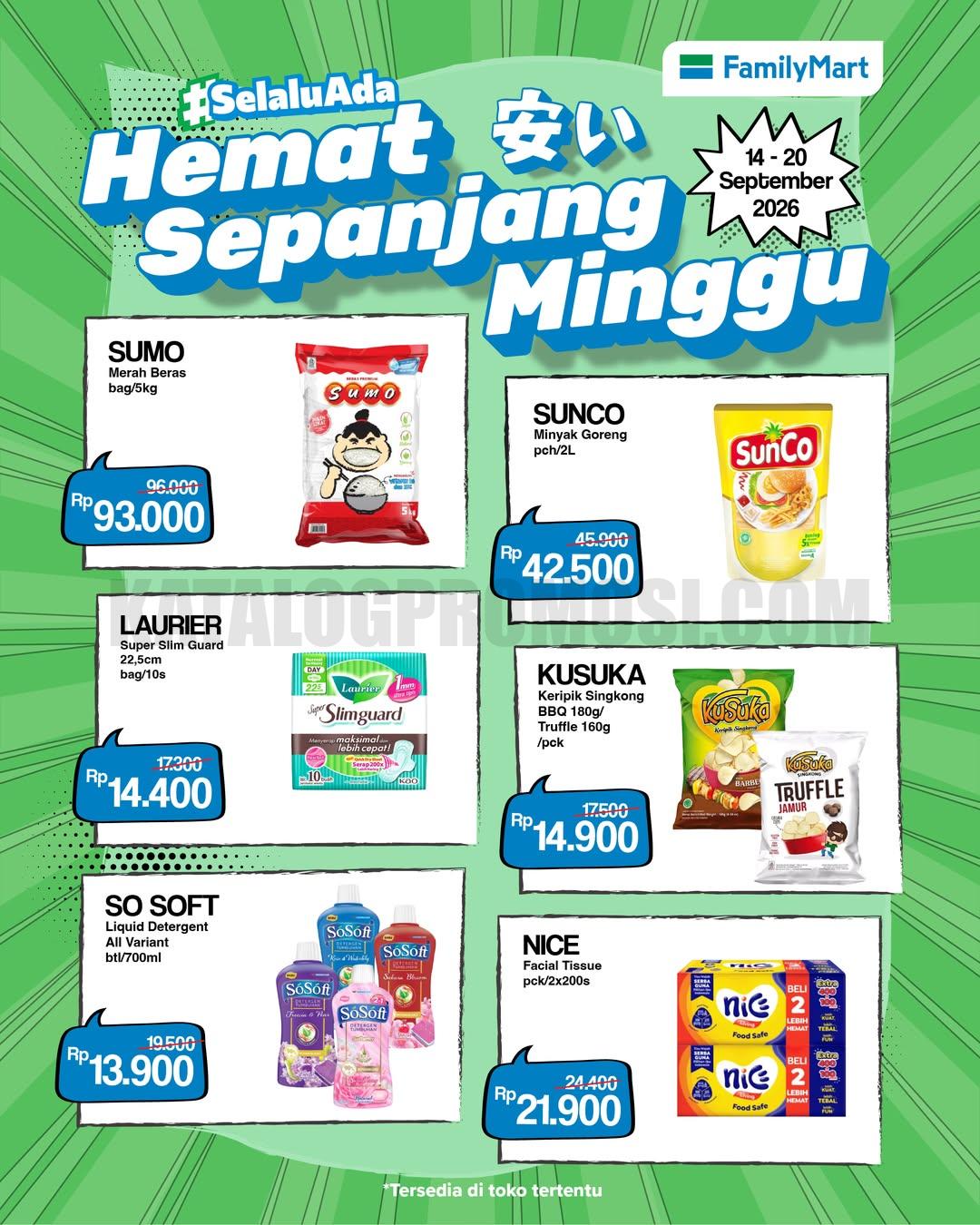 PROMO FAMILYMART HEMAT BANGET MINGGUAN 14-20 September 2026 PROMO FAMILYMART HEMAT BANGET MINGGUAN 14-20 September 2026