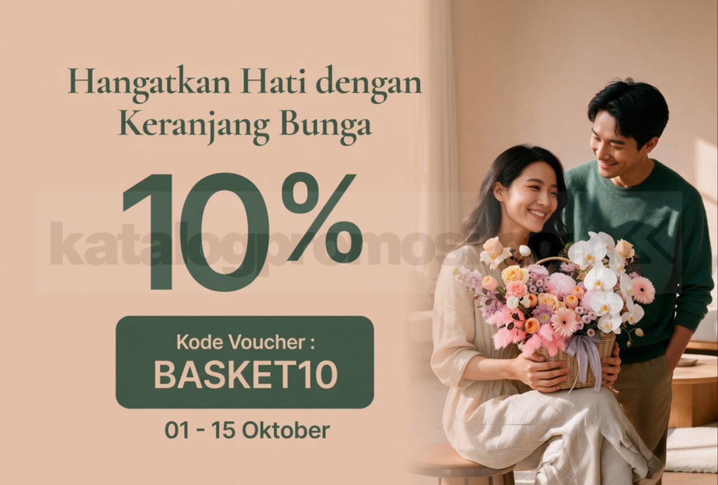 Promo FlowerAdvisor Buket Bunga Keranjang Diskon 10% Promo FlowerAdvisor Buket Bunga Keranjang diskon 10% dengan kode voucher BASKET10