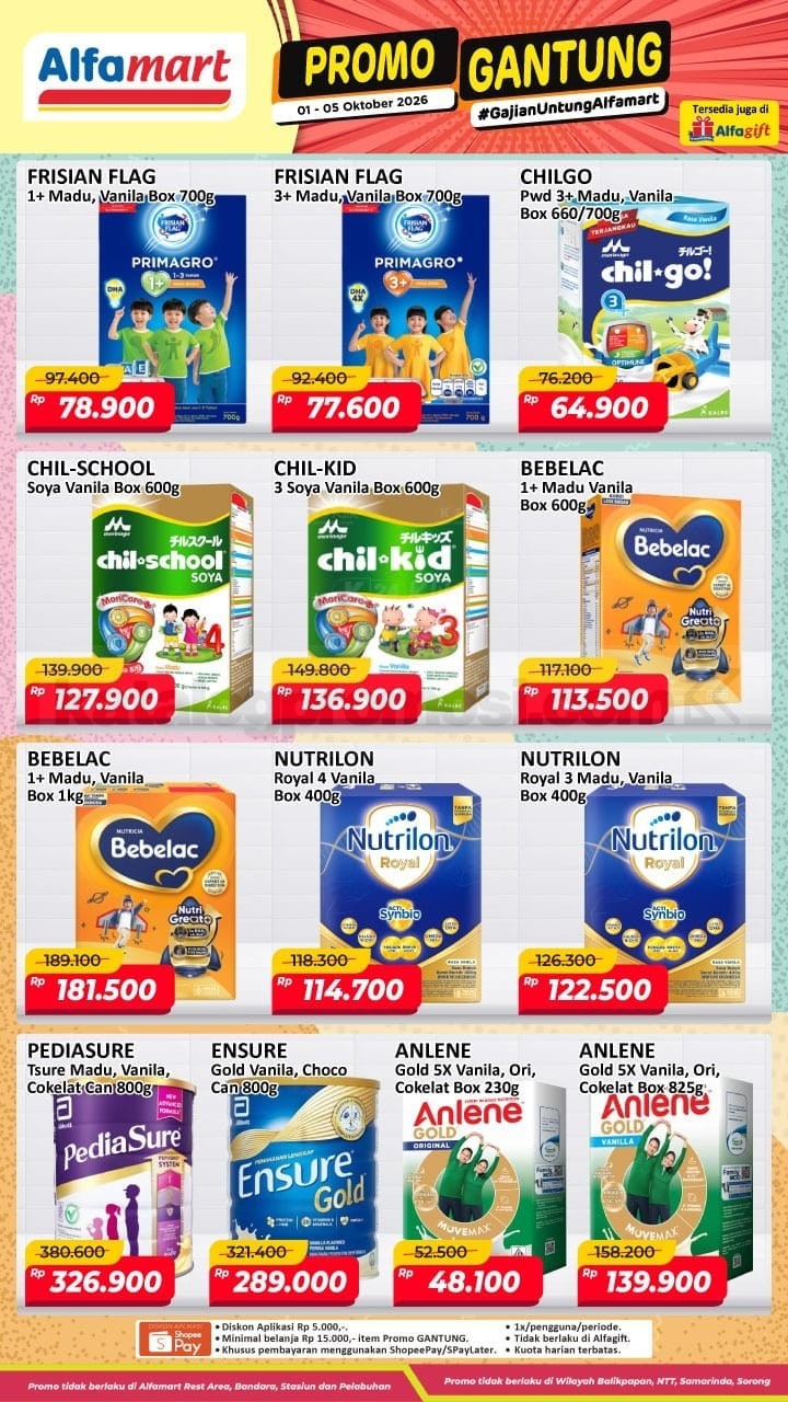 Promotion Disclaimer Promo GANTUNG ALFAMART / GAJIAN UNTUNG 01-05 Oktober 2026 – SoPasti.Com