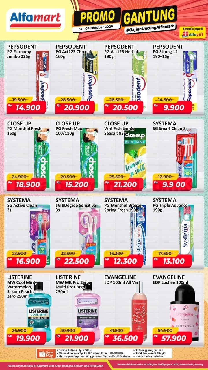 Promotion Disclaimer Promo GANTUNG ALFAMART / GAJIAN UNTUNG 01-05 Oktober 2026 – SoPasti.Com