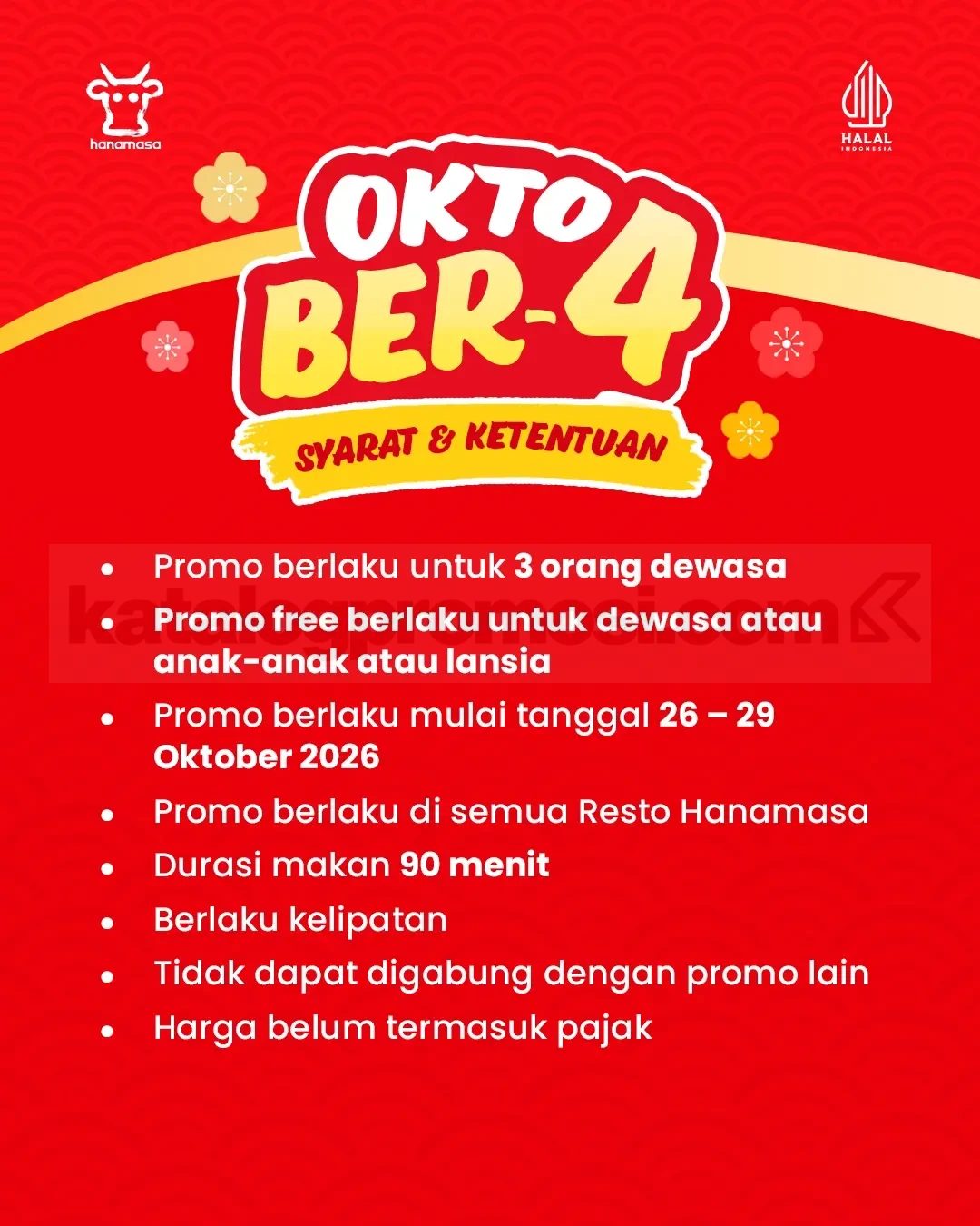 Promo Hanamasa Payday AYCE Buy 3 Get 4 Promo Hanamasa Payday AYCE Buy 3 Get 4 1