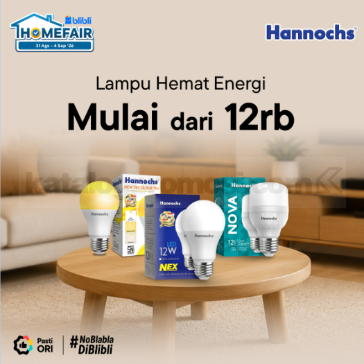Promo Hannochs Blibli Home Fair Lampu mulai Rp12.000 Promo Hannochs Blibli Home Fair lampu mulai Rp12.000 untuk kebutuhan pencahayaan rumah.