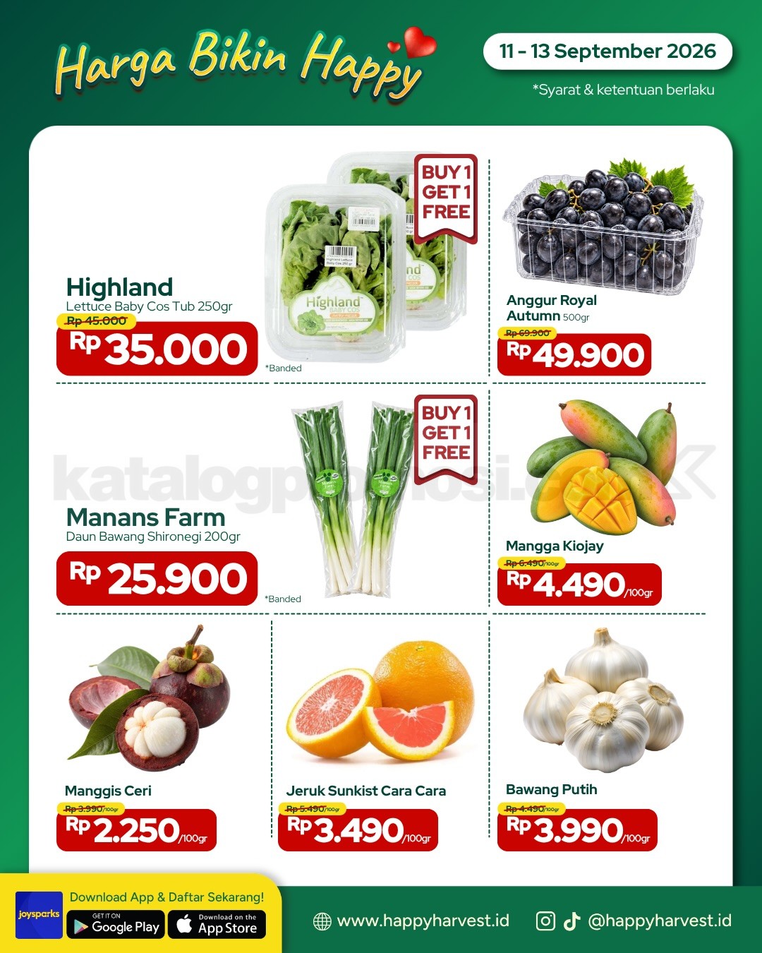 Promo Happy Harvest Weekend JSM 11-13 September 2026 Promo Happy Harvest Weekend JSM 11-13 September 2026 2