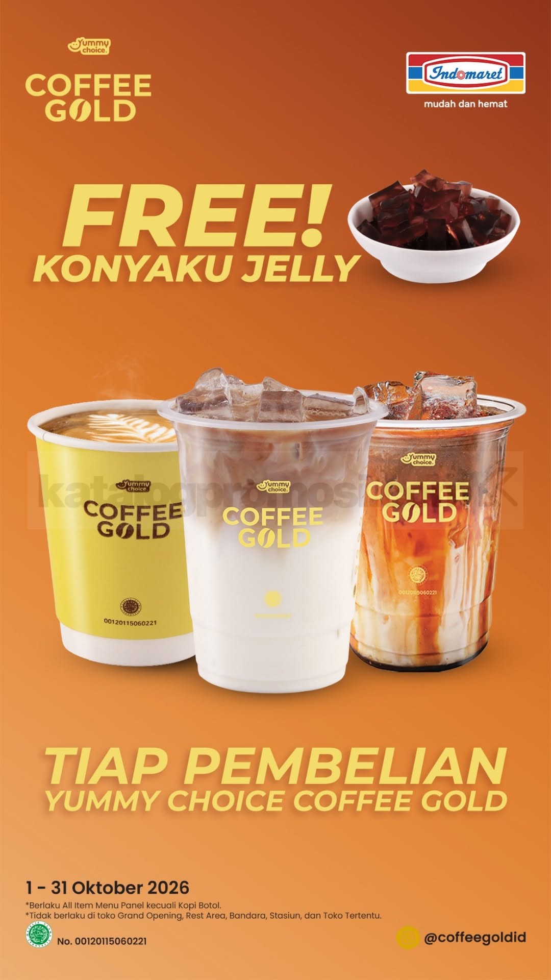 Promo Indomaret Coffee Gold Gratis Konyaku Jelly