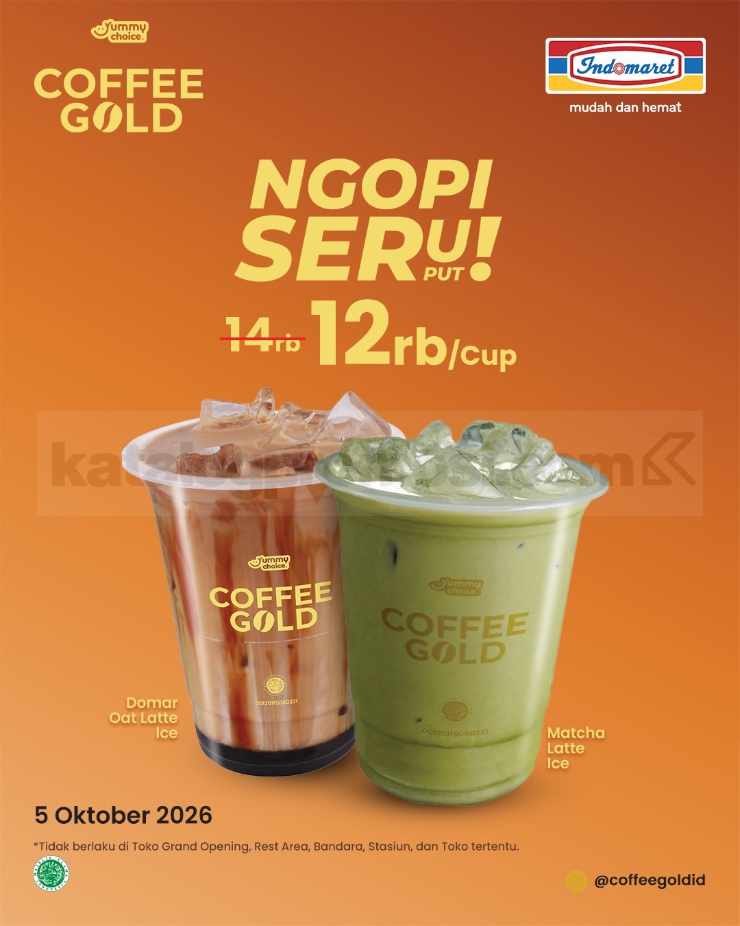 Promo Indomaret Coffee Gold Ngopi Seruput Rp12.000 Promo Indomaret Coffee Gold Ngopi Seruput Rp12.000 dengan potongan Rp2.000 per item
