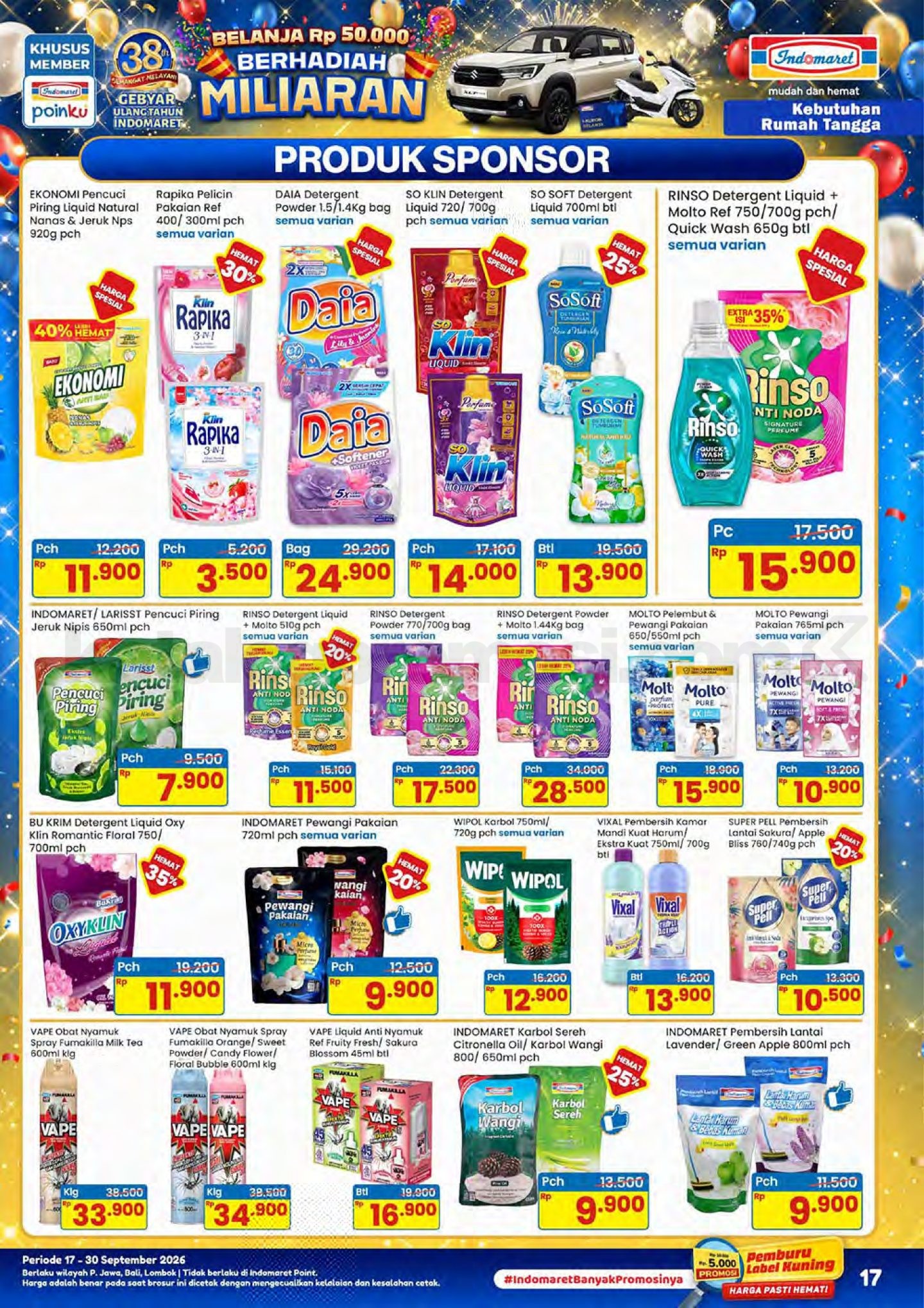 Promo Indomaret Katalog Terbaru 17-30 September 2026 Promo Indomaret Katalog Terbaru 17-30 September 2026 16