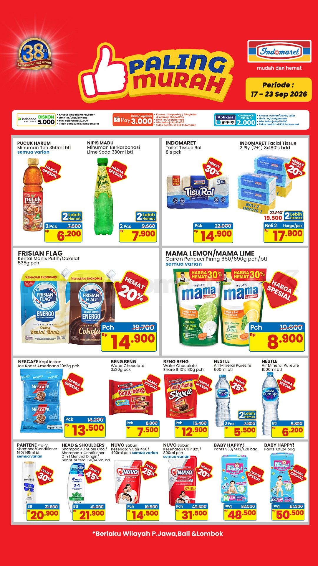 Promo INDOMARET PALING MURAH 17-23 September 2026 Promo INDOMARET PALING MURAH 17-23 September 2026