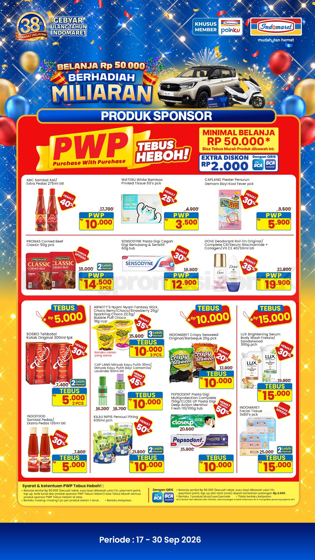 Promo Indomaret Tebus Murah PWP 17-30 September 2026 Promo Indomaret Tebus Murah PWP 17-30 September 2026