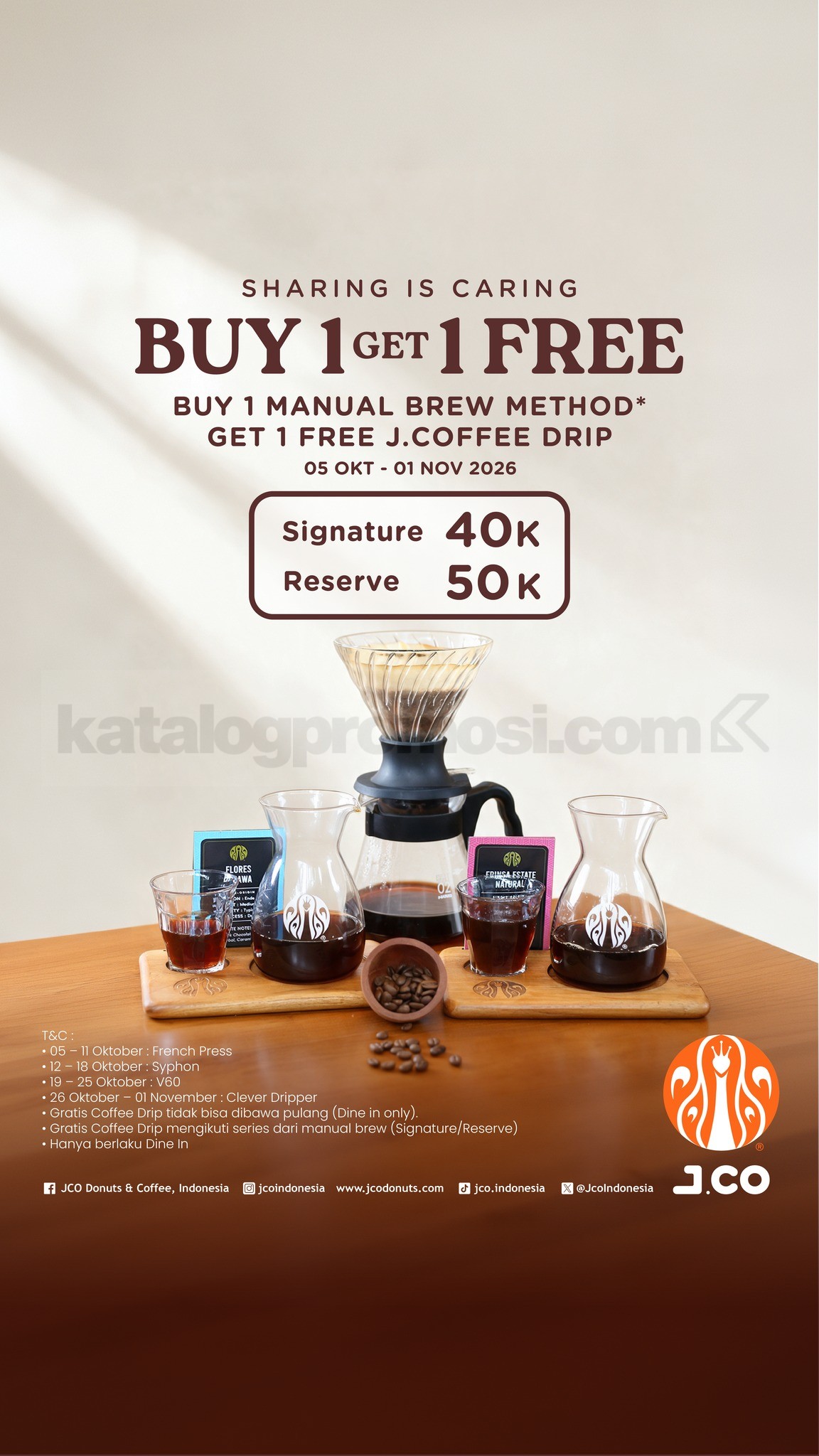 Promo JCO Sharing is Caring Buy 1 Get 1 Free
