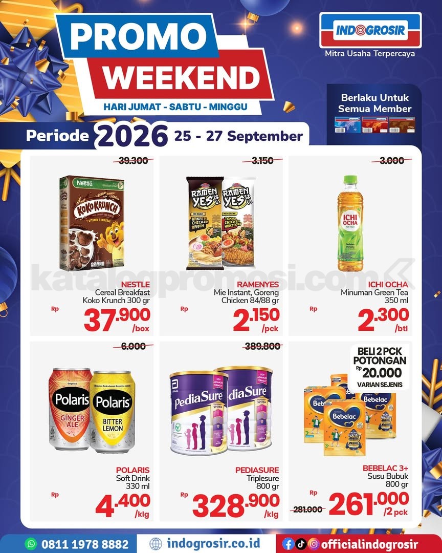 Promo JSM INDOGROSIR Weekend 25-27 September 2026 Promo JSM INDOGROSIR Weekend 25-27 September 2026 2
