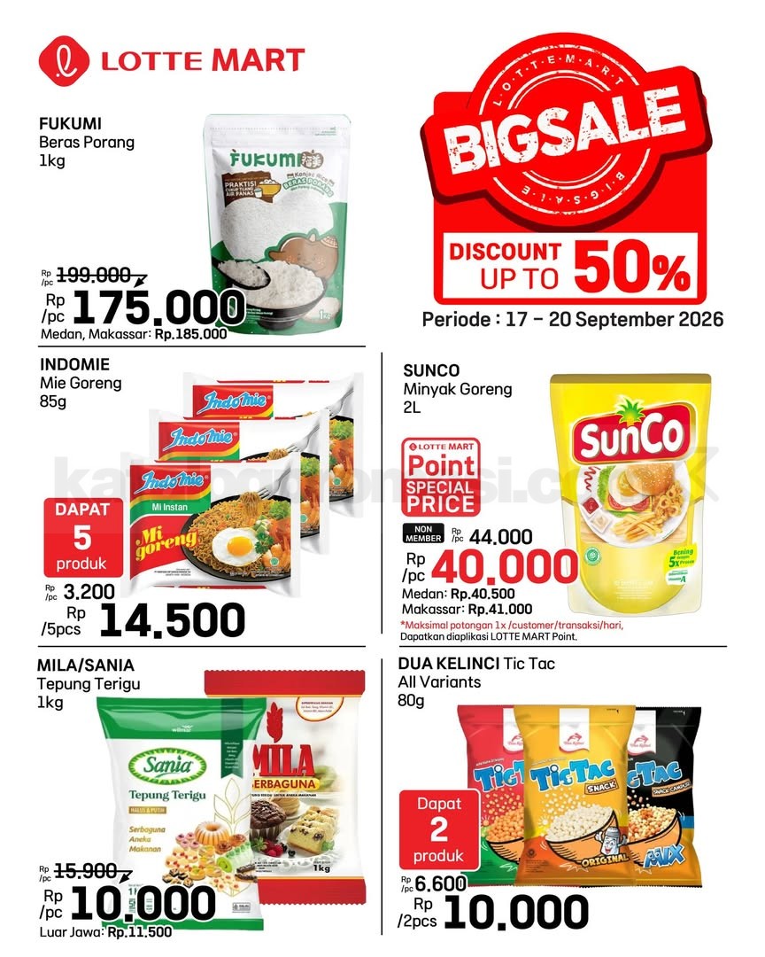 Promo JSM Lottemart Weekend 17-20 September 2026