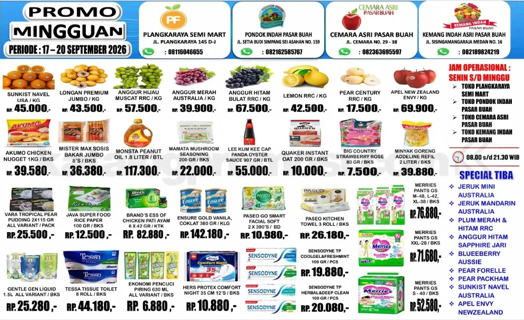 Promo JSM Plangkaraya Fruit Medan 17-20 September 2026 Promo JSM Plangkaraya Fruit Medan 17-20 September 2026