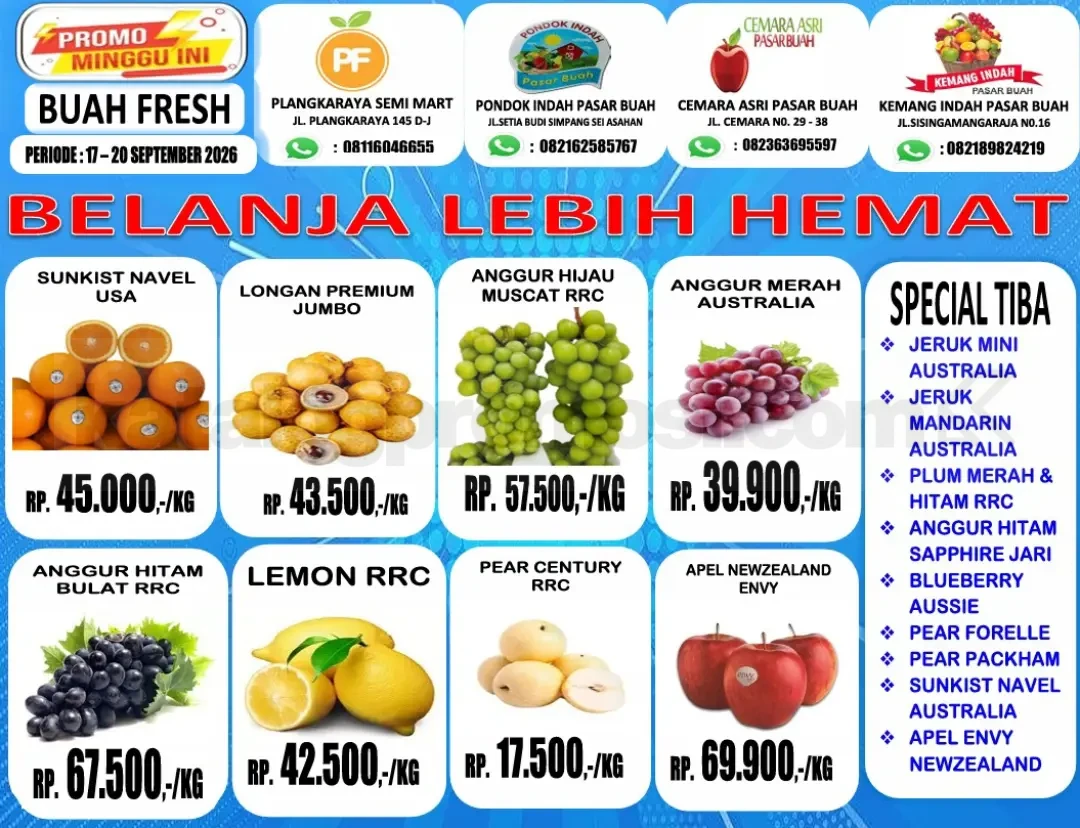Promo JSM Plangkaraya Fruit Medan 17-20 September 2026 Promo JSM Plangkaraya Fruit Medan 17-20 September 2026 1