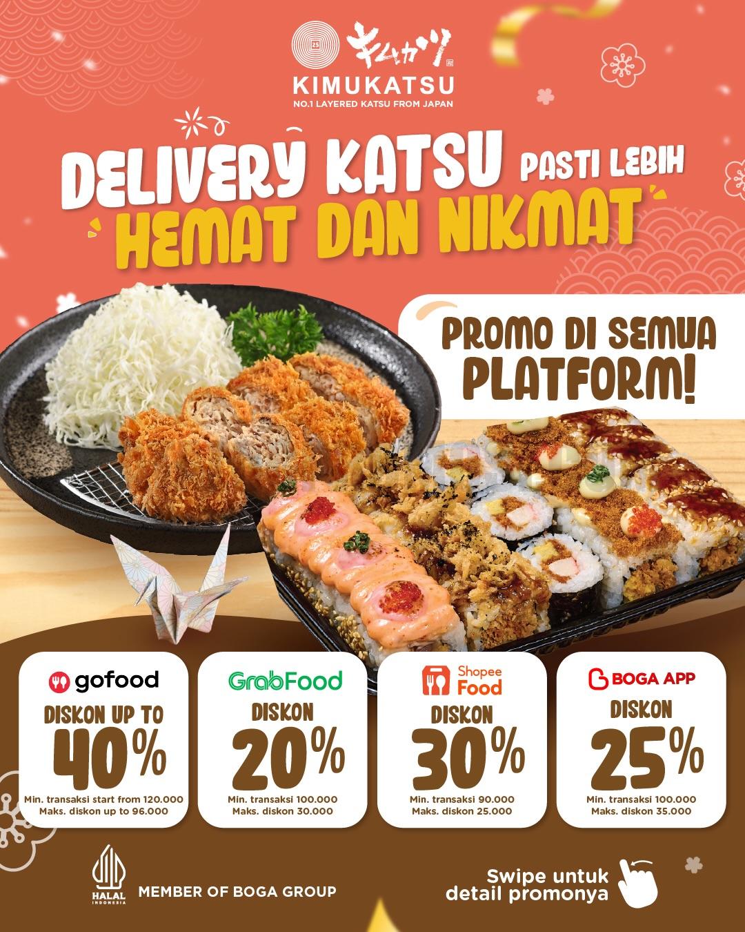 Promo Kimukatsu Delivery Diskon Hingga 40% Promo Kimukatsu Delivery Diskon Hingga 40% di GoFood, ShopeeFood, GrabFood, dan BOGA App